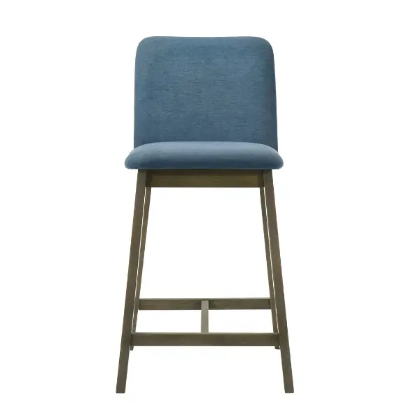LCALBAPBCB26 Allin Dark Brown and Peacock Blue Upholstered Bar Stool-4