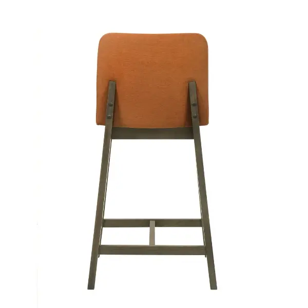 LCALBATTCB26 Allin Dark Brown and Terracotta Orange Upholstered Bar Stool-6