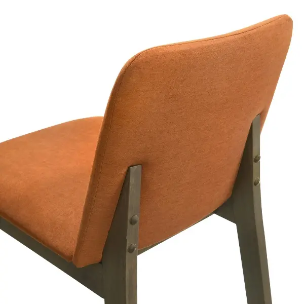 LCALBATTCB26 Allin Dark Brown and Terracotta Orange Upholstered Bar Stool-8