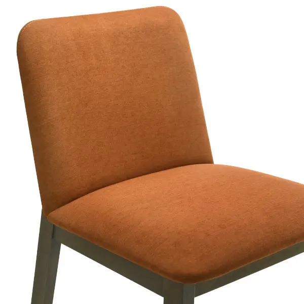LCALBATTCB26 Allin Dark Brown and Terracotta Orange Upholstered Bar Stool-9