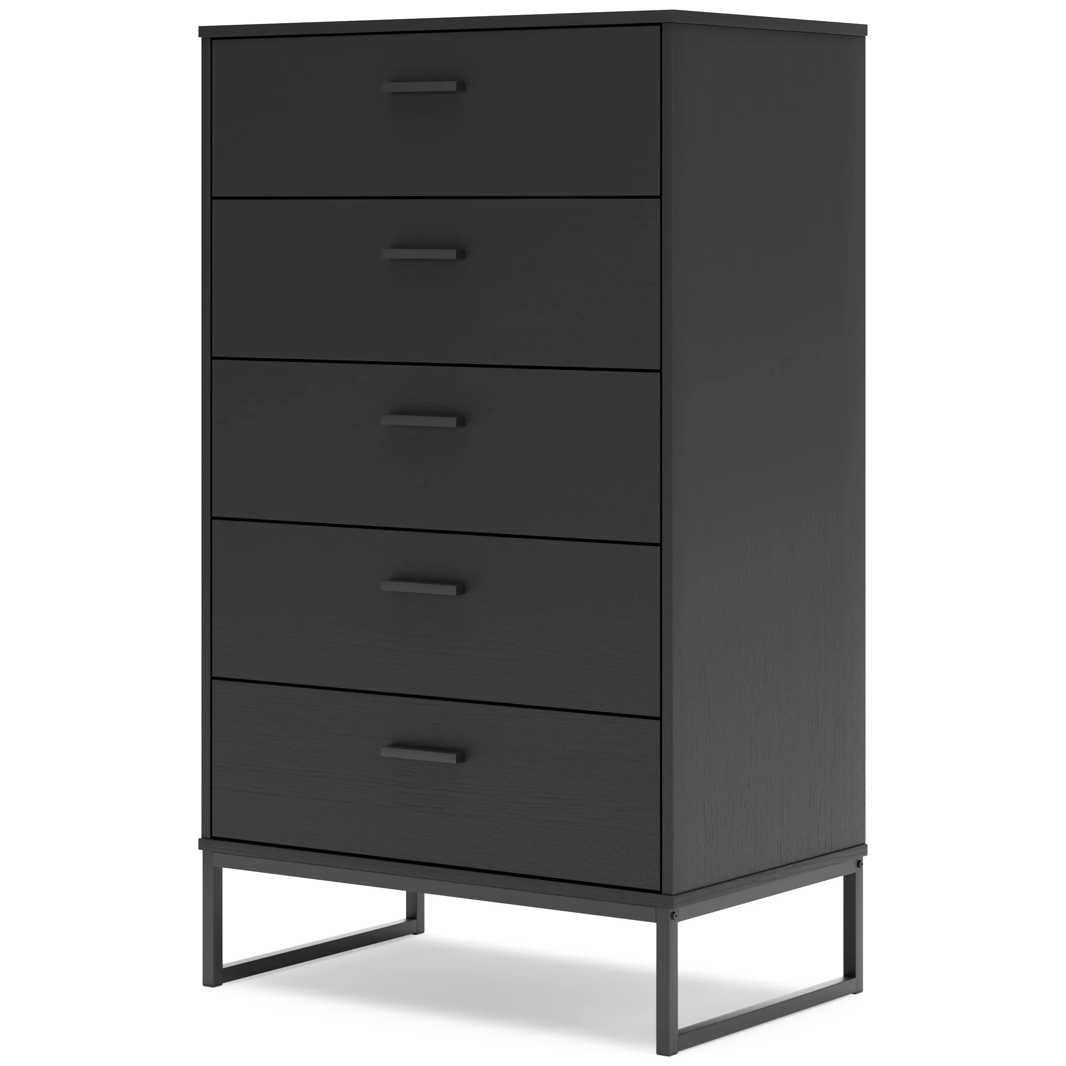Socalle Black Five Drawer Chest-3