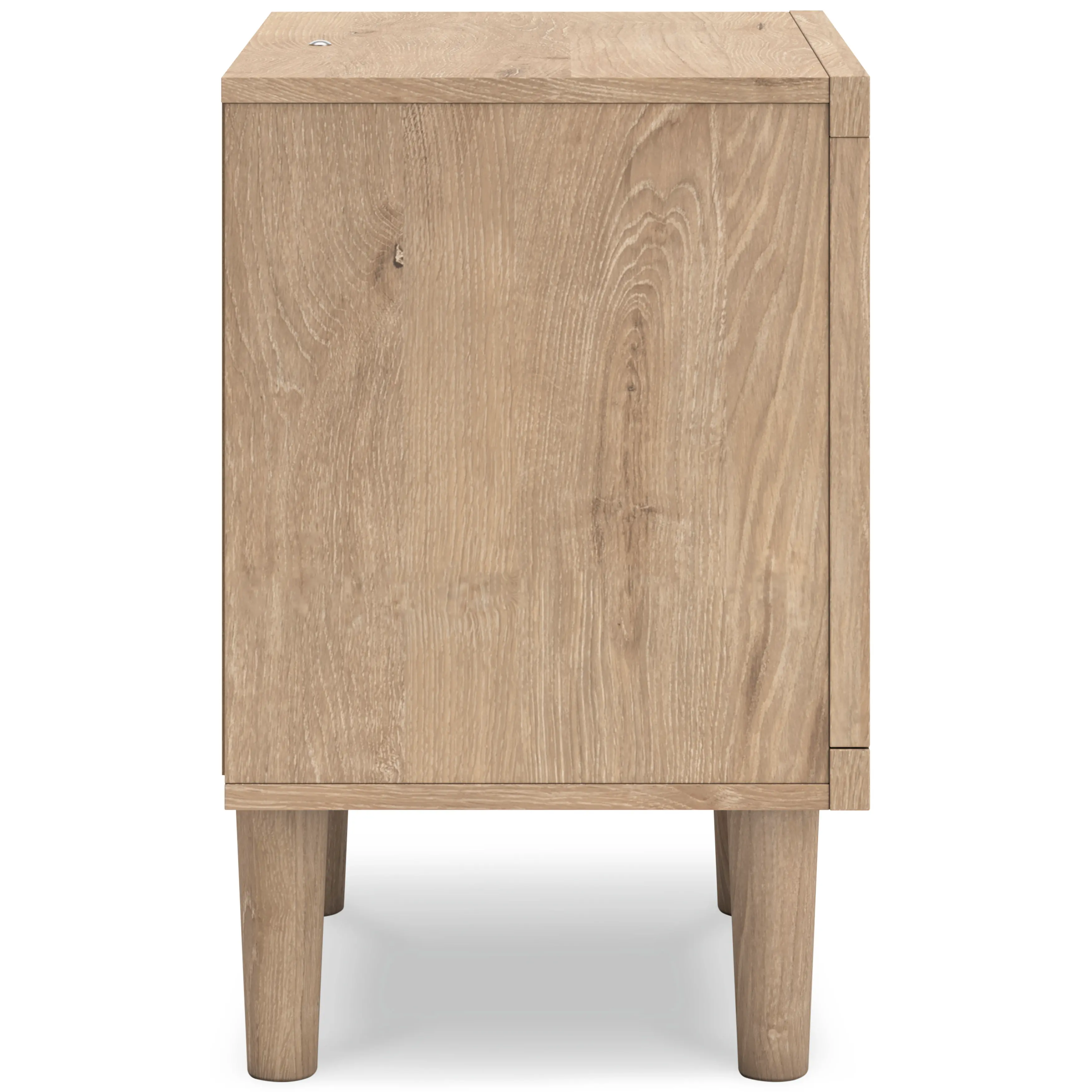 Cielden Light Brown 1-Drawer Charging Nightstand-5
