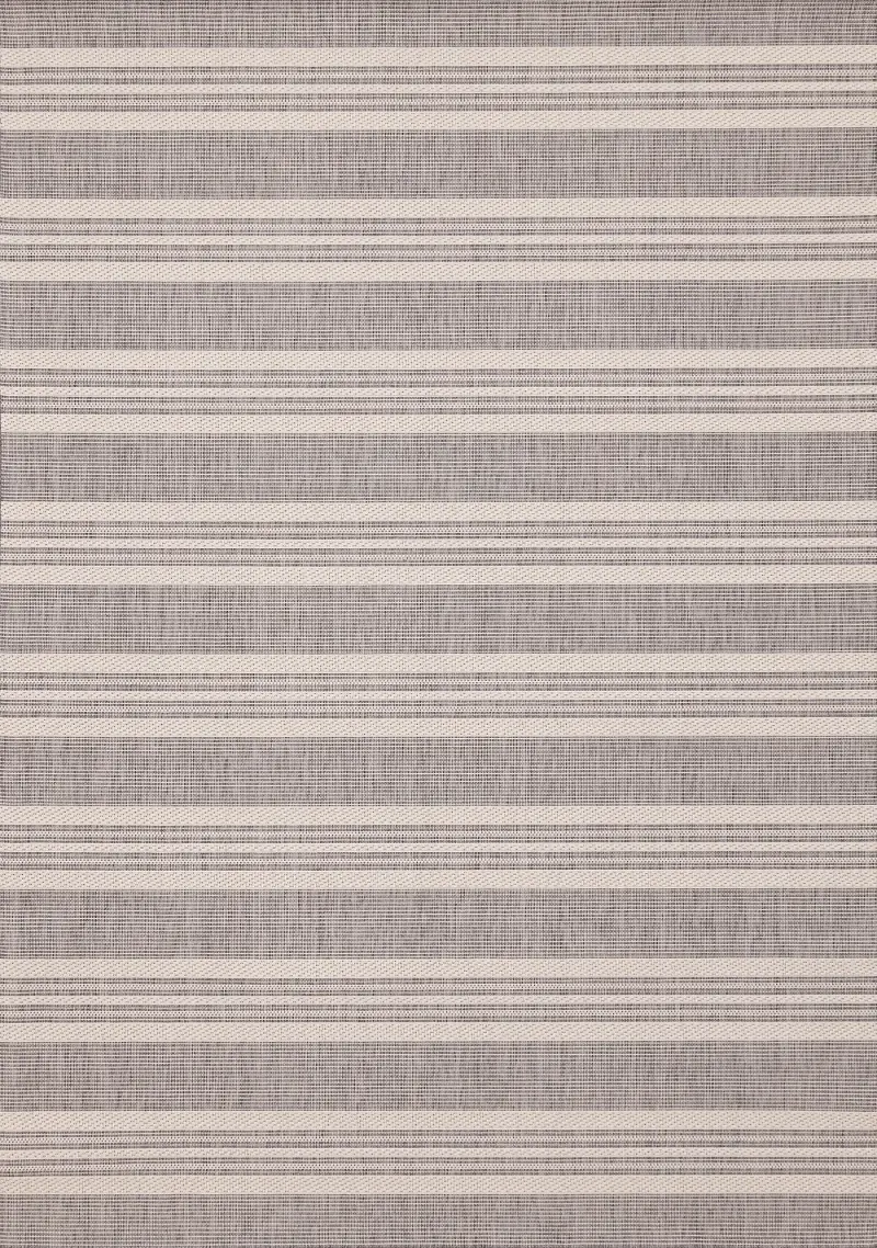 Jasper 5 x 8 Cream Striped Indoor-Outdoor Rug