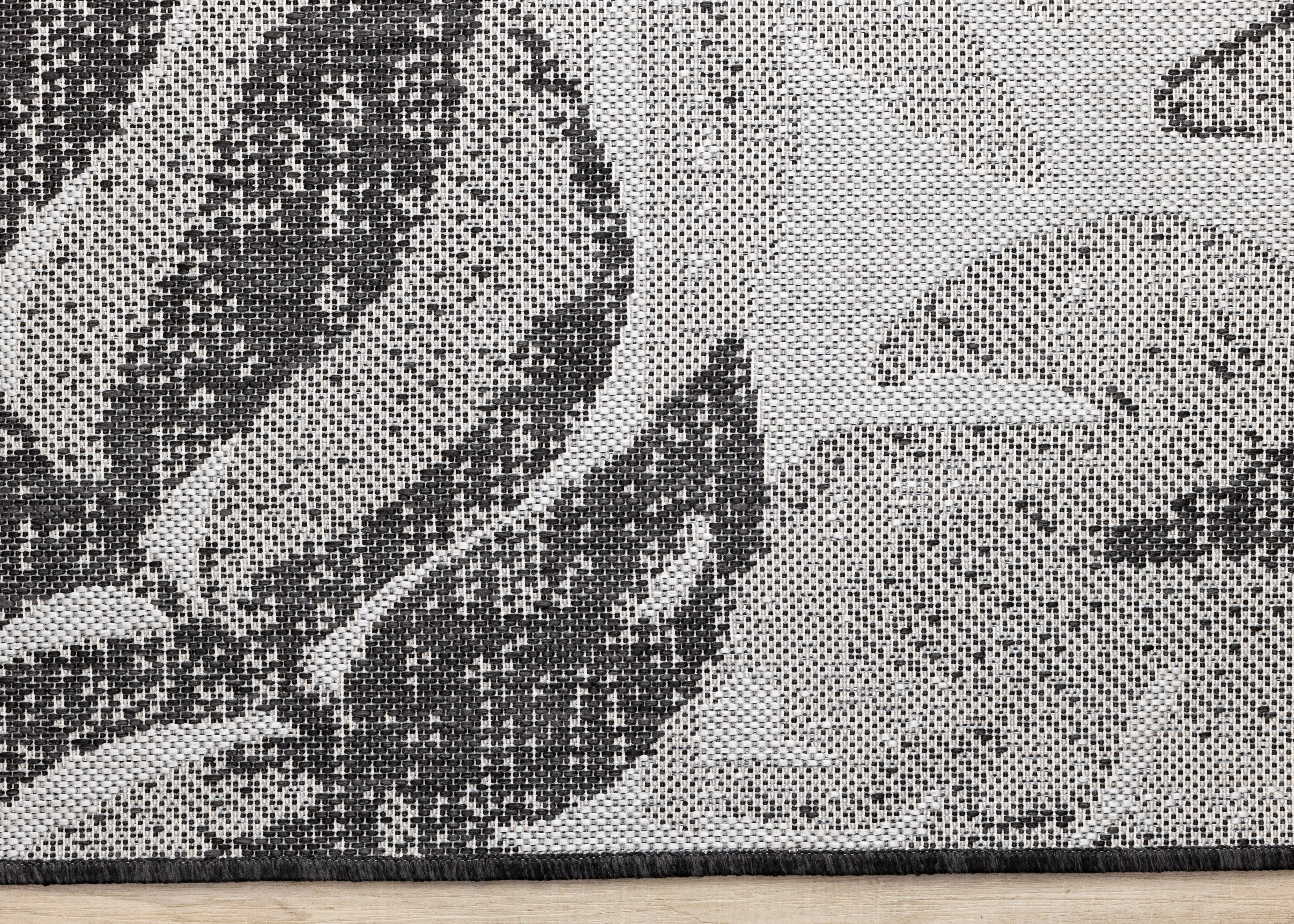 19136/08 160230 Jasper 5 x 7 Gray Botanical Leaves Indoor-Outdoor Rug-5