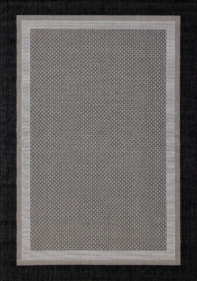 Jasper 6 x 9 Gray Flatweave Outdoor Rug