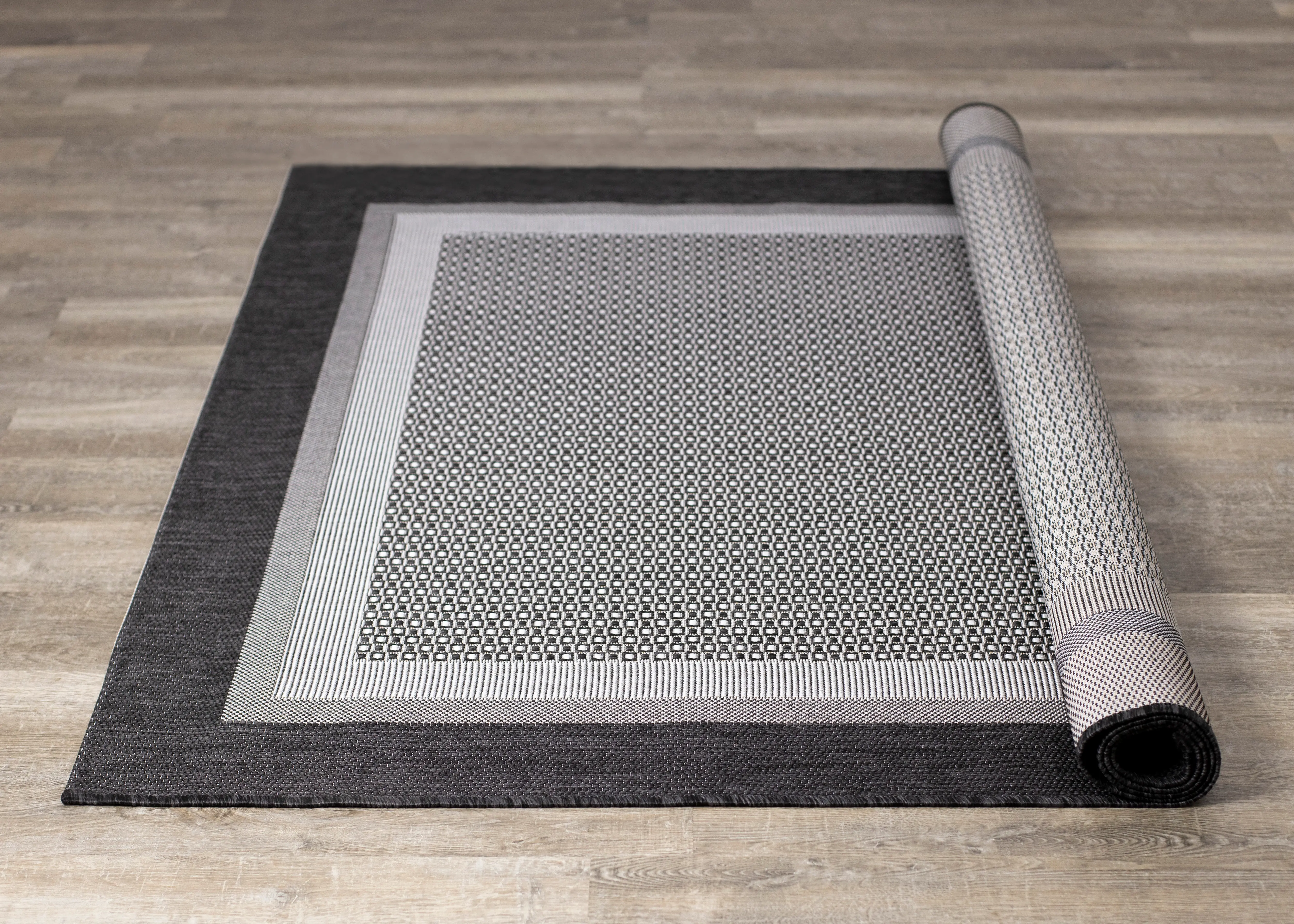 19199/80 200290 Jasper 6 x 9 Gray Flatweave Outdoor Rug-4