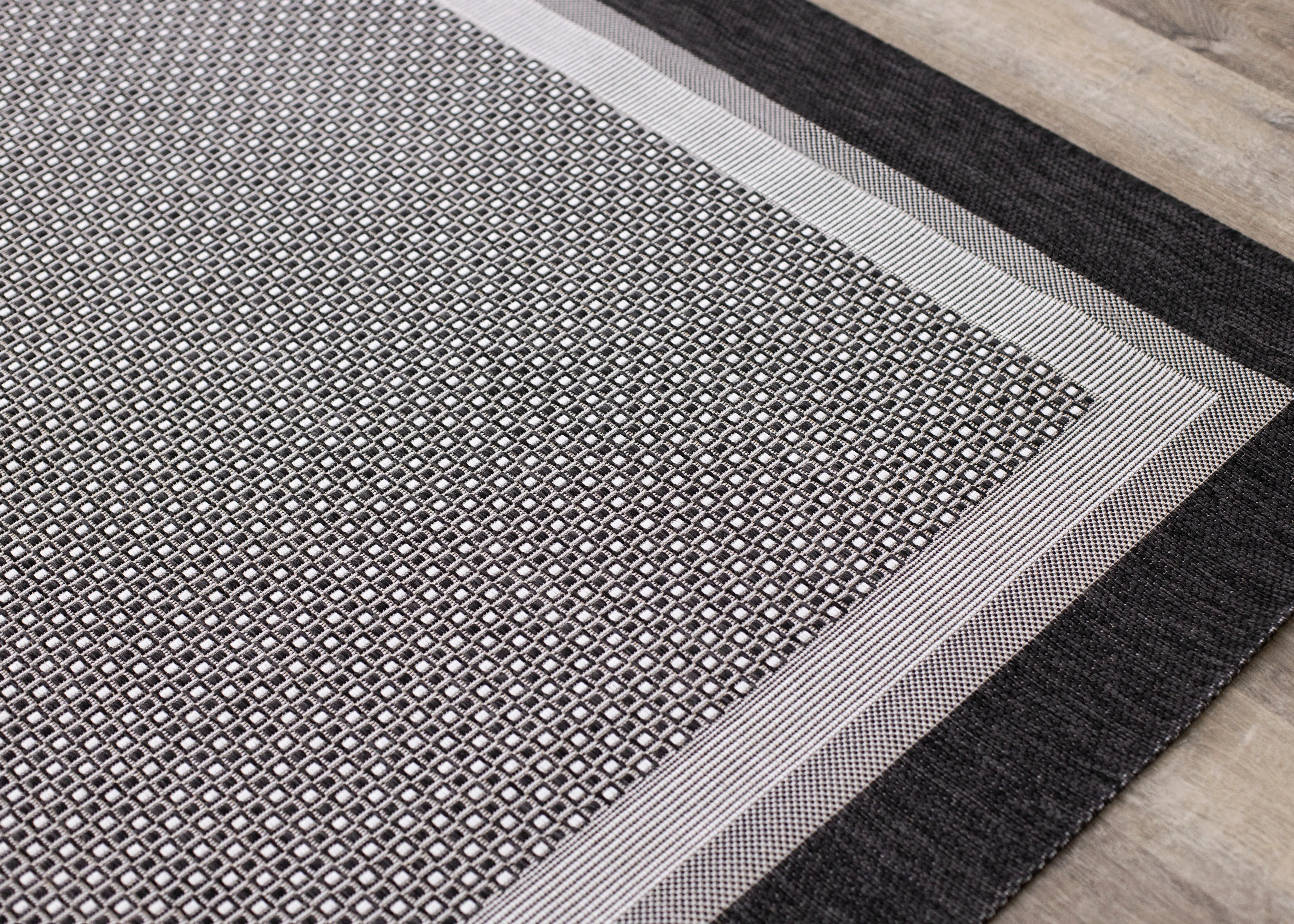 19199/80 200290 Jasper 6 x 9 Gray Flatweave Outdoor Rug-5