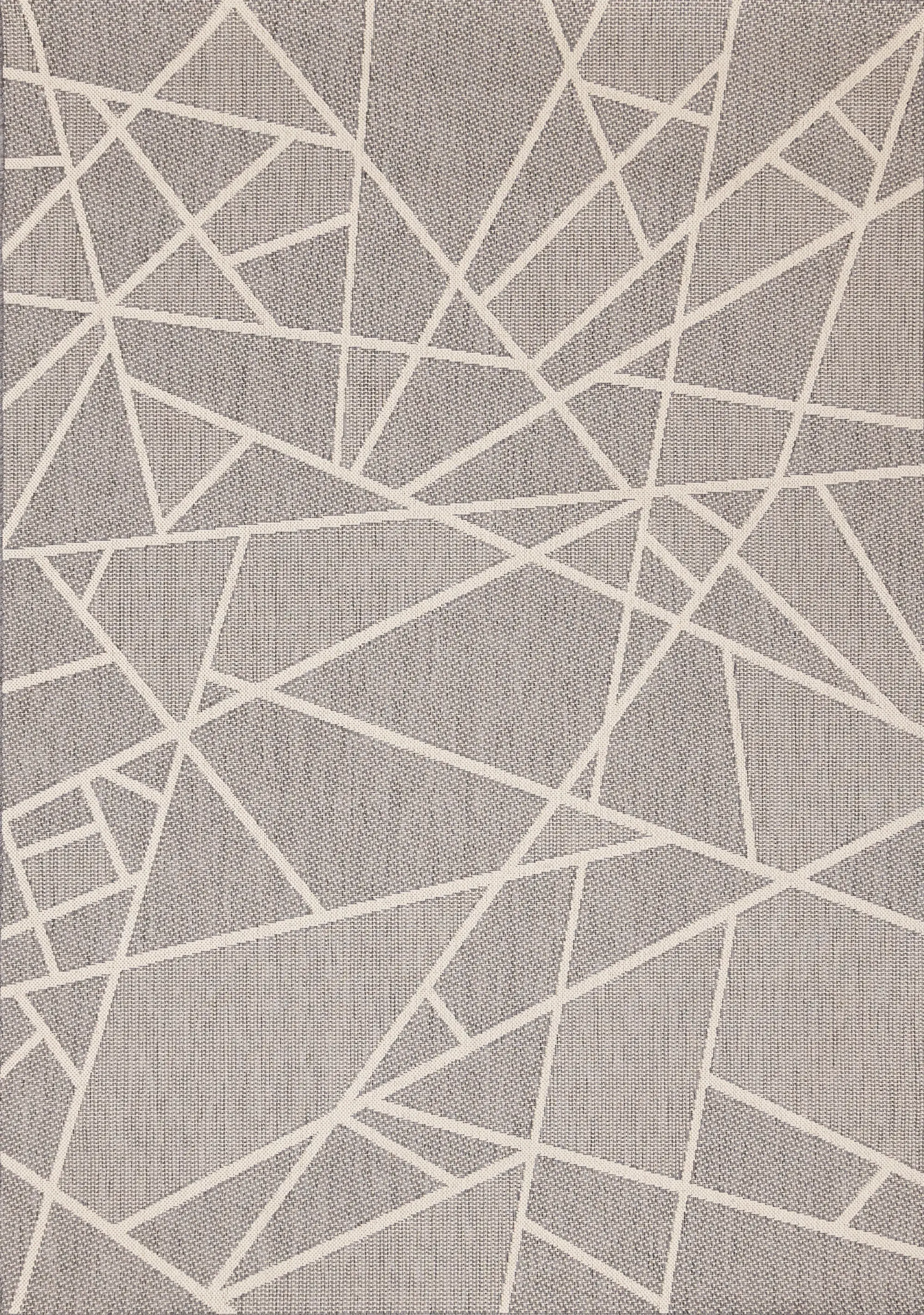 Jasper 5 x 7 Gray and White Outdoor Rug-1