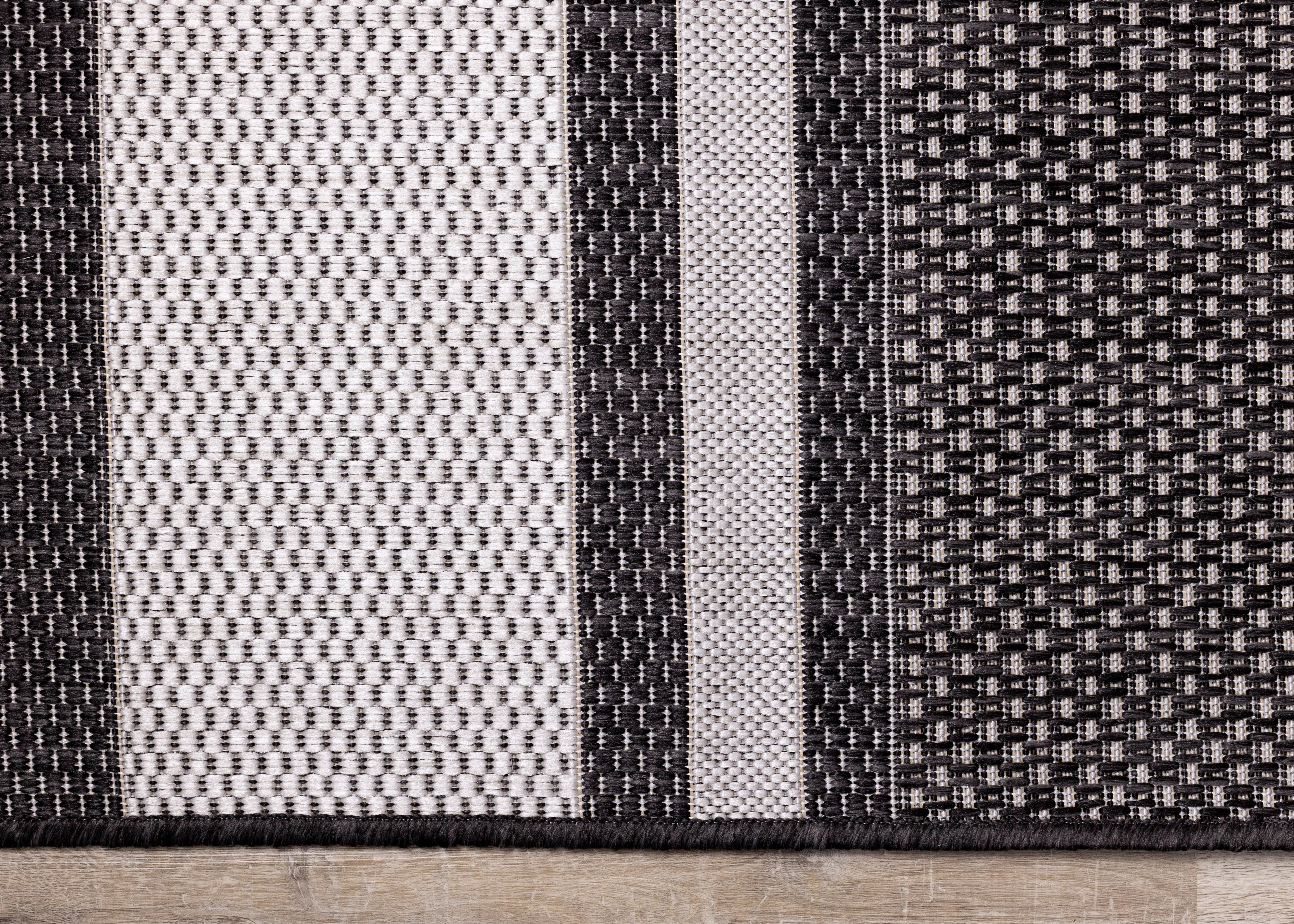 19262/80 160230 Jasper 5 x 7 Gray Striped Outdoor Area Rug-4