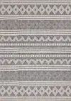 Jasper 6 x 9 Gray and White Patterned Rows Outdoor Rug
