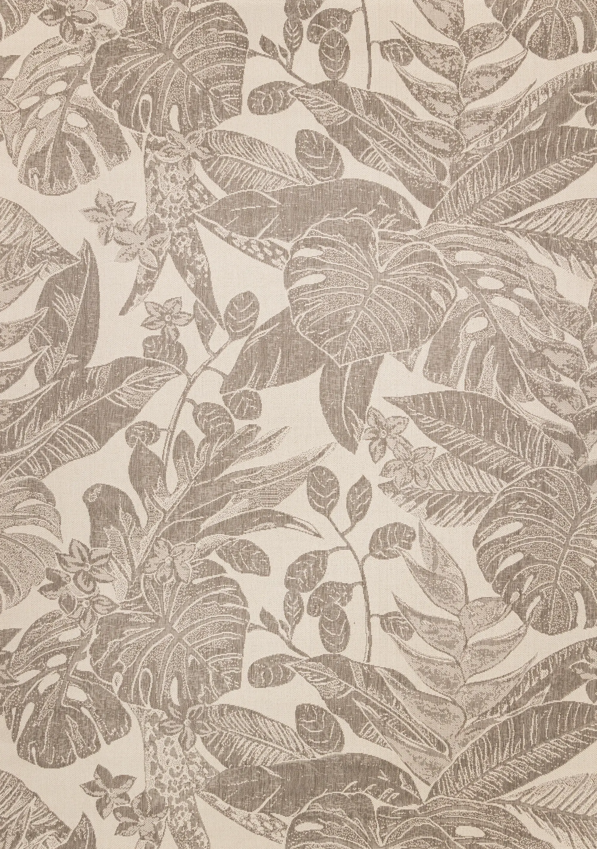 Jasper 8 x 11 Beige and Cream Tropical Design Outdoor Rug-1