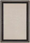 Jasper 6 x 9 White with Black Border Outdoor Area Rug