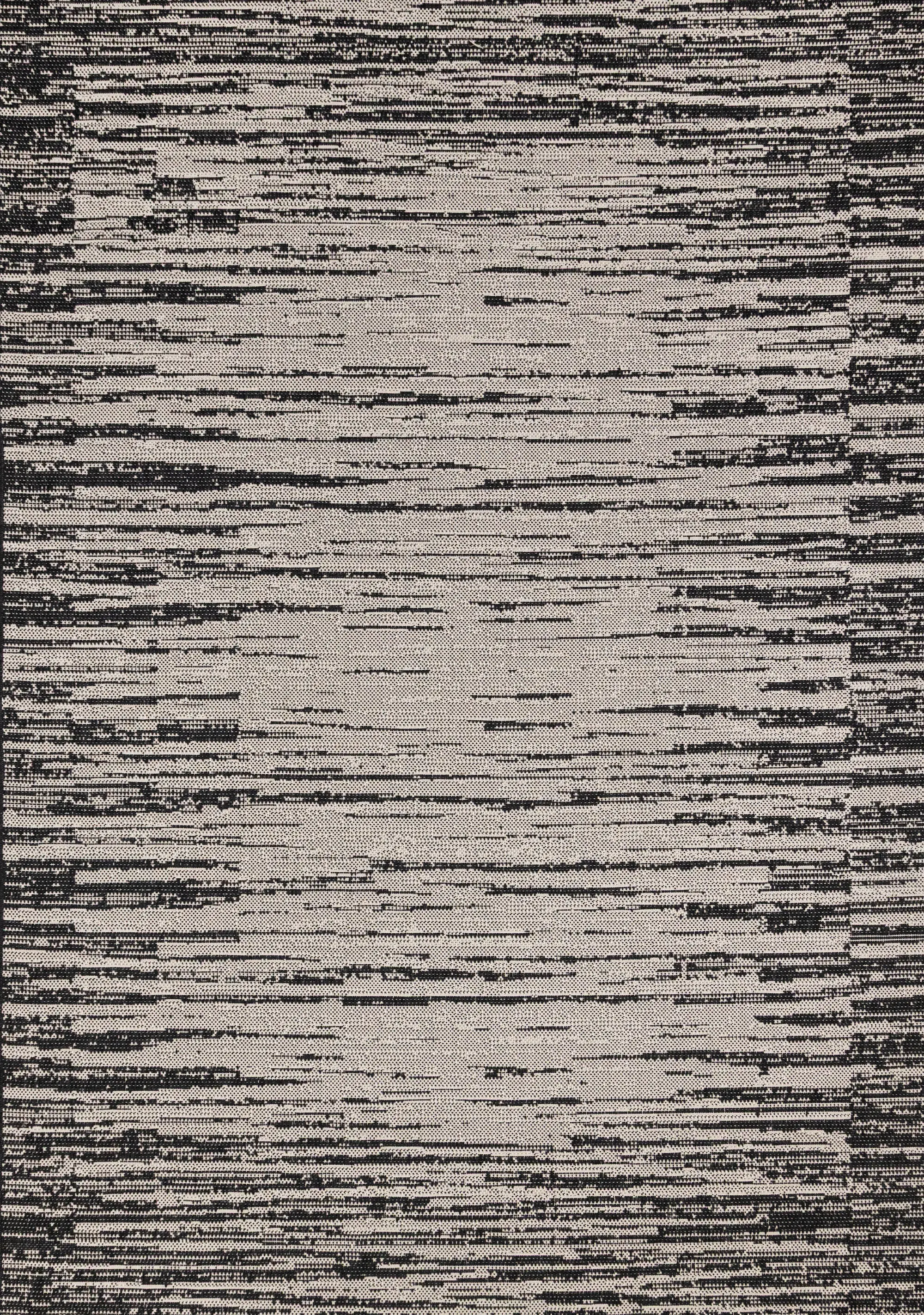 Jasper 5 x 8 Black and Gray Distressed Outdoor Area Rug-1