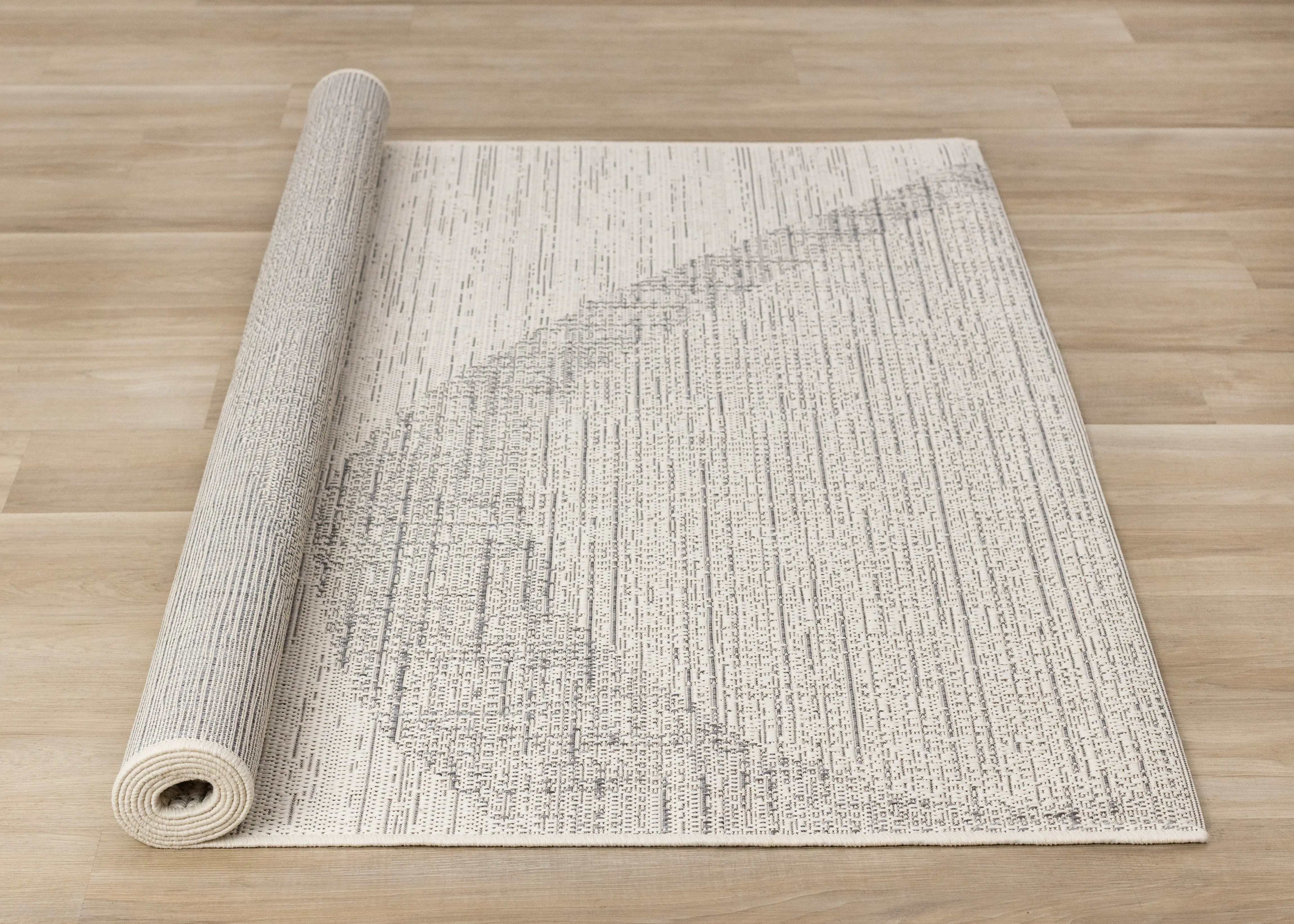Jasper 6 x 9 Beige and White Rounded Shapes Outdoor Rug-8