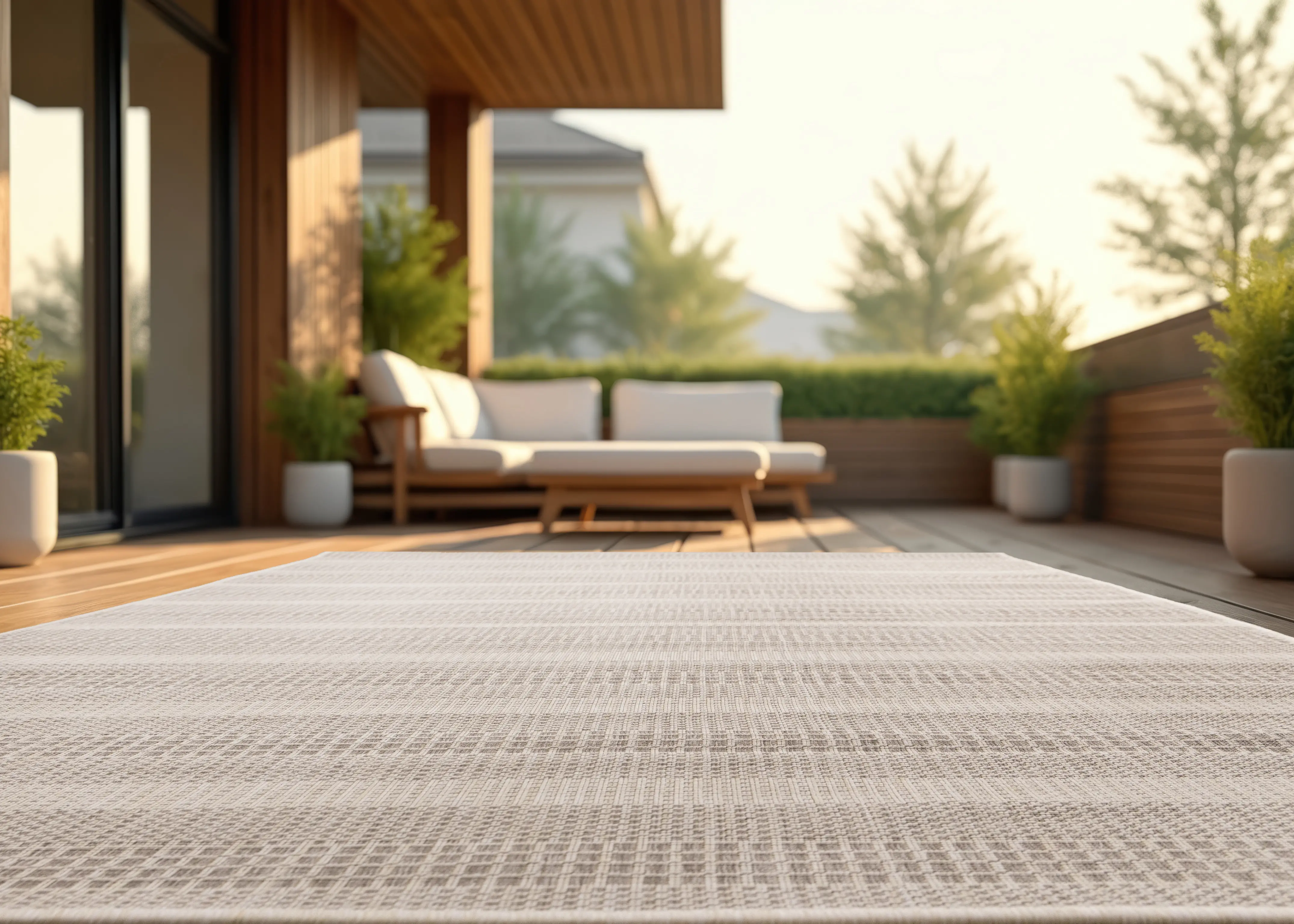 Canopy 8 x 10 Beige Striped Outdoor Area Rug-6