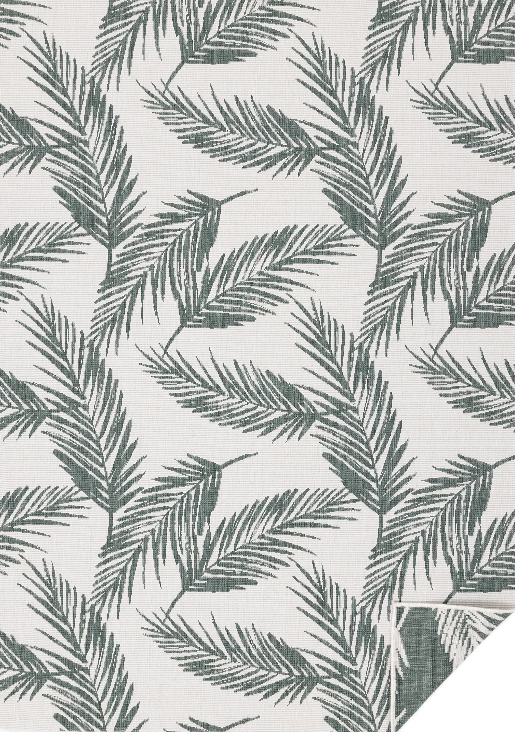 Bristol 6 x 9 Green Leaf Reversible Indoor-Outdoor Area Rug-1
