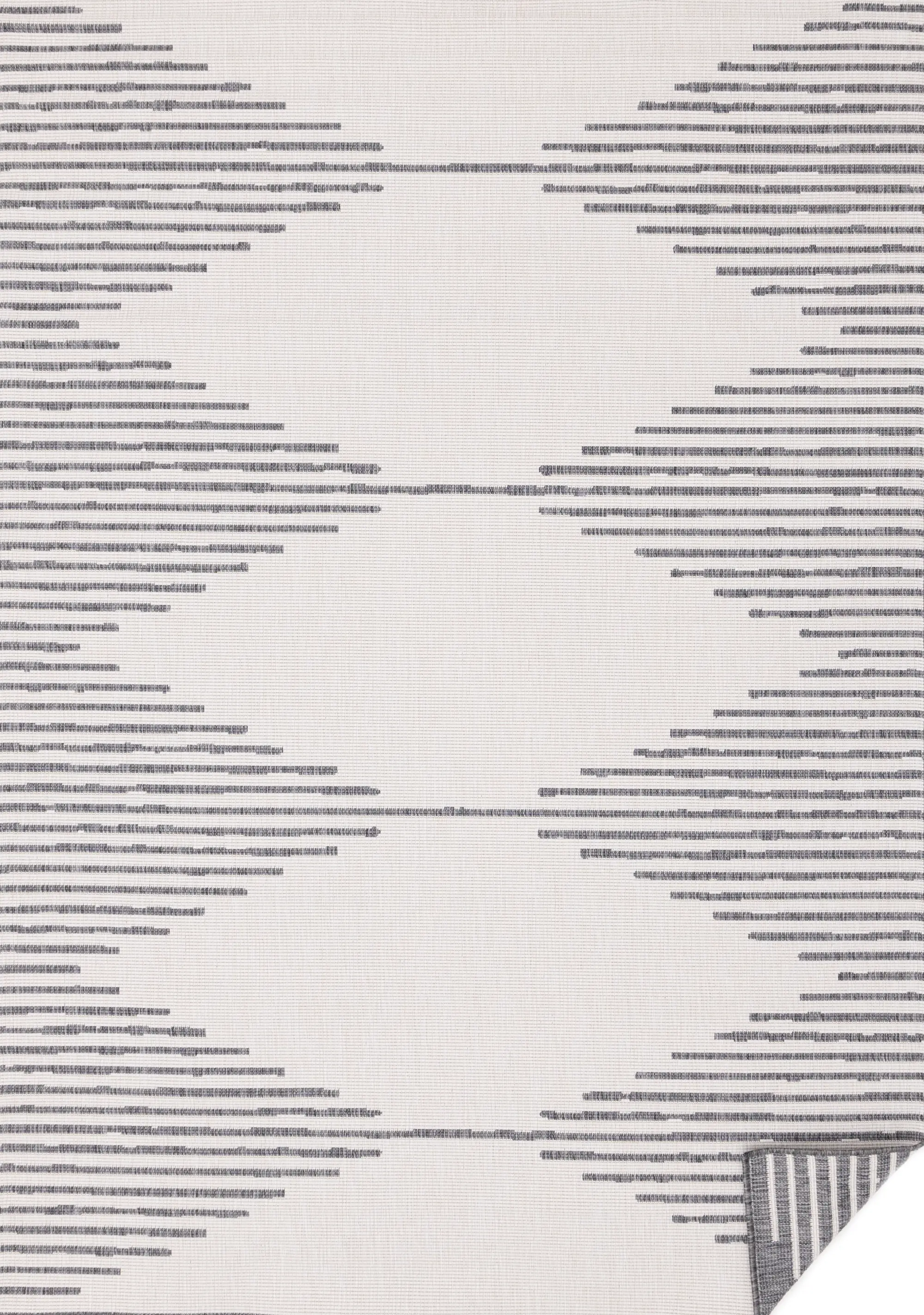Bristol 6 x 9 Gray Triangles Reversible Indoor-Outdoor Area Rug-1