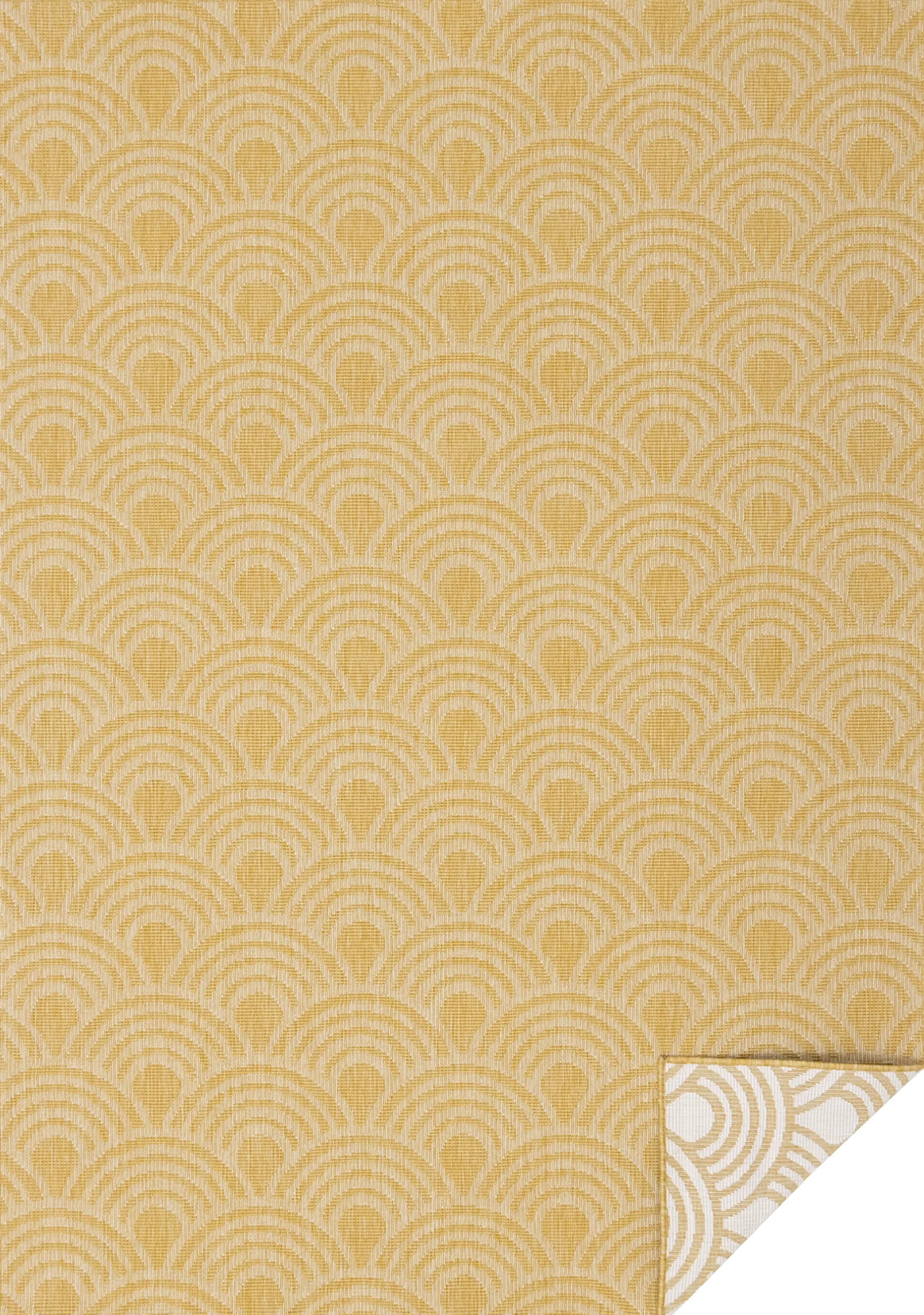 Bristol 5 x 8 Yellow Rainbow Arch Reversible Indoor-Outdoor Area Rug-1