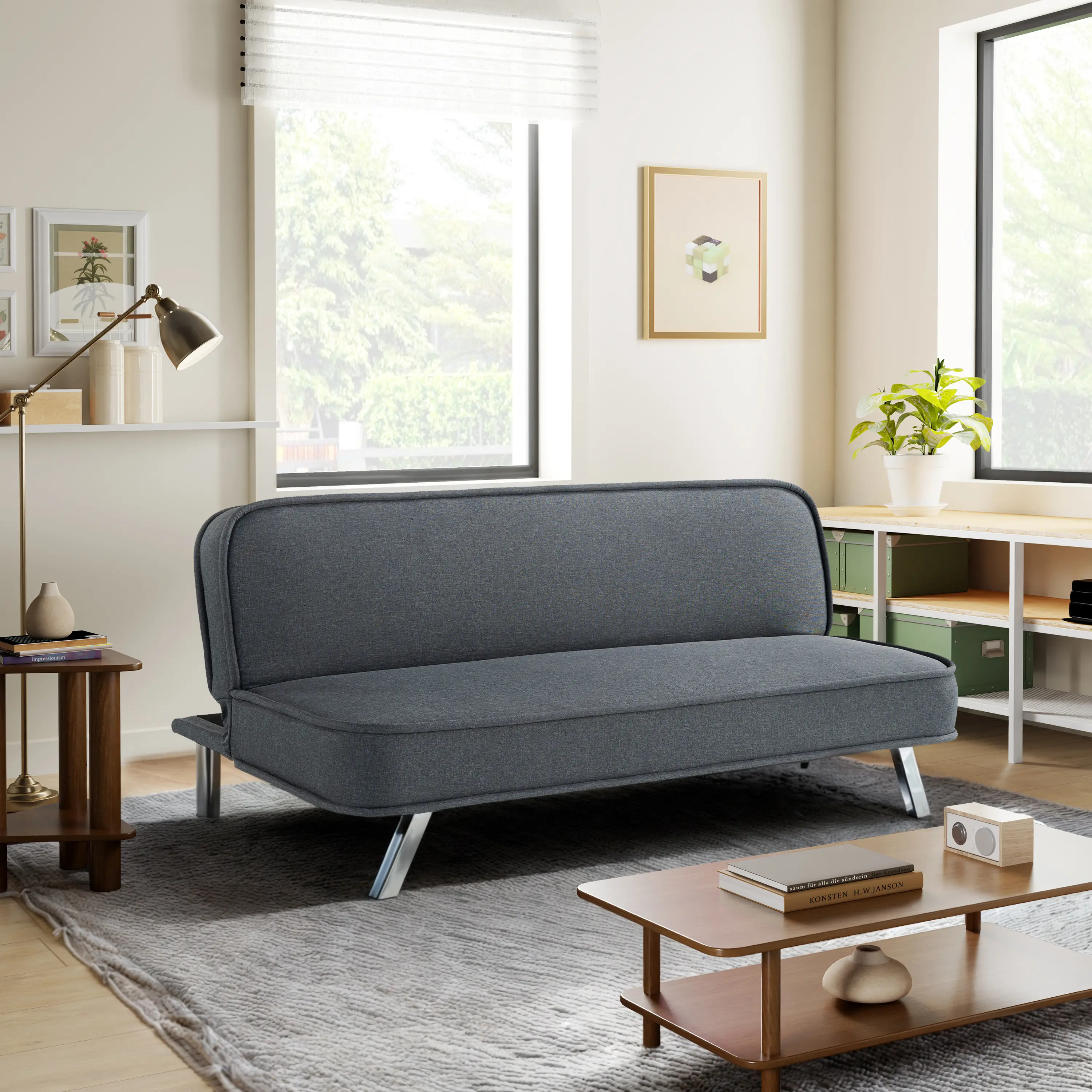 123A045CHR Serta Renee Convertible Gray Sleeper Sofa-1