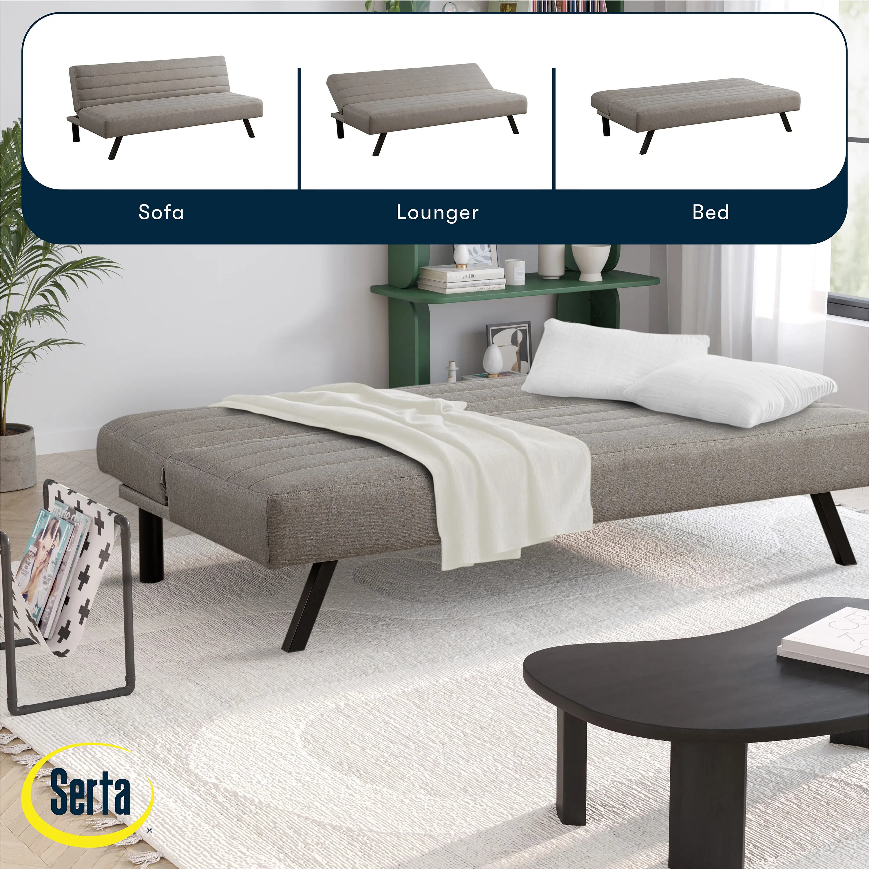 123A046TPE Serta Johnson Convertible Taupe Sofa-4