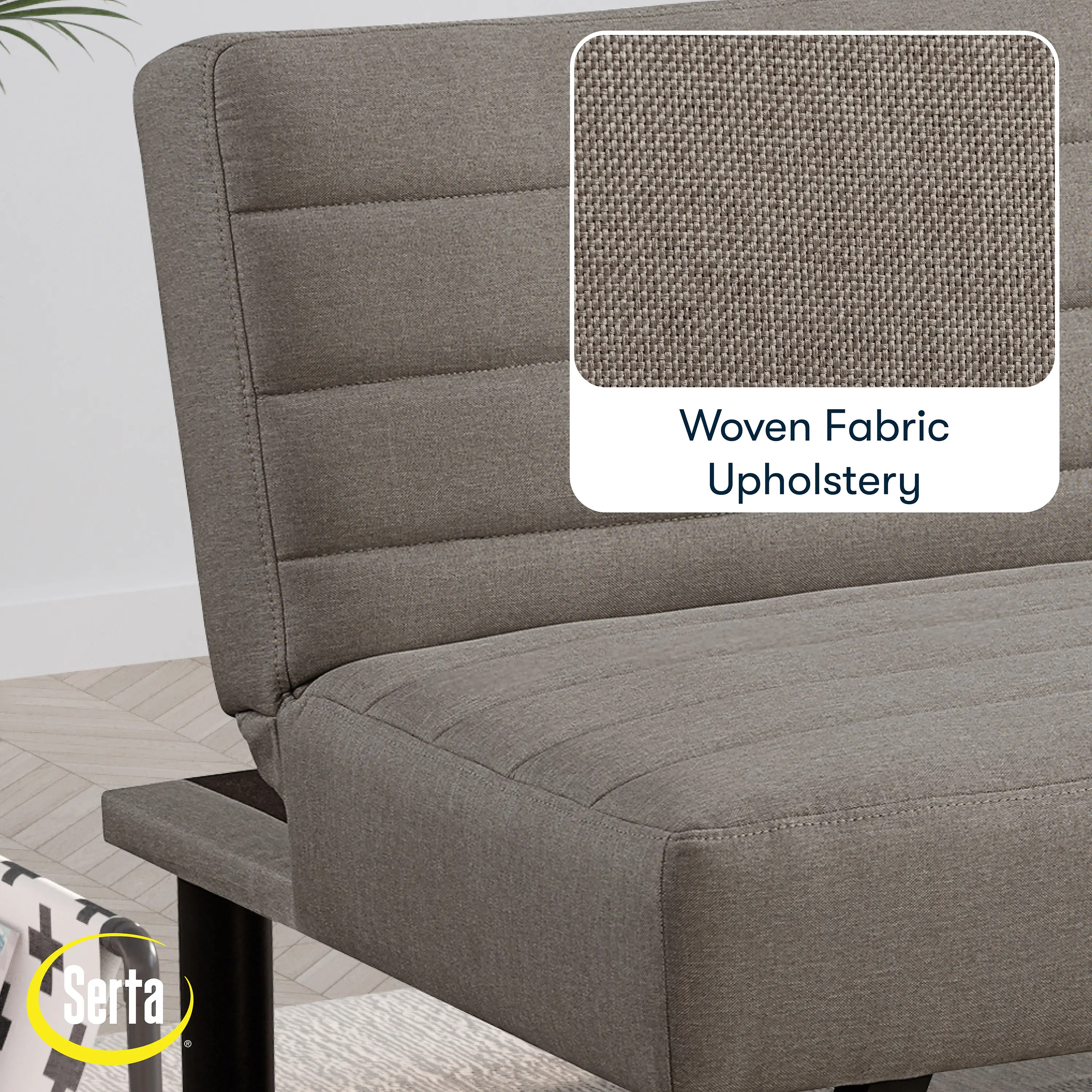 123A046TPE Serta Johnson Convertible Taupe Sofa-5