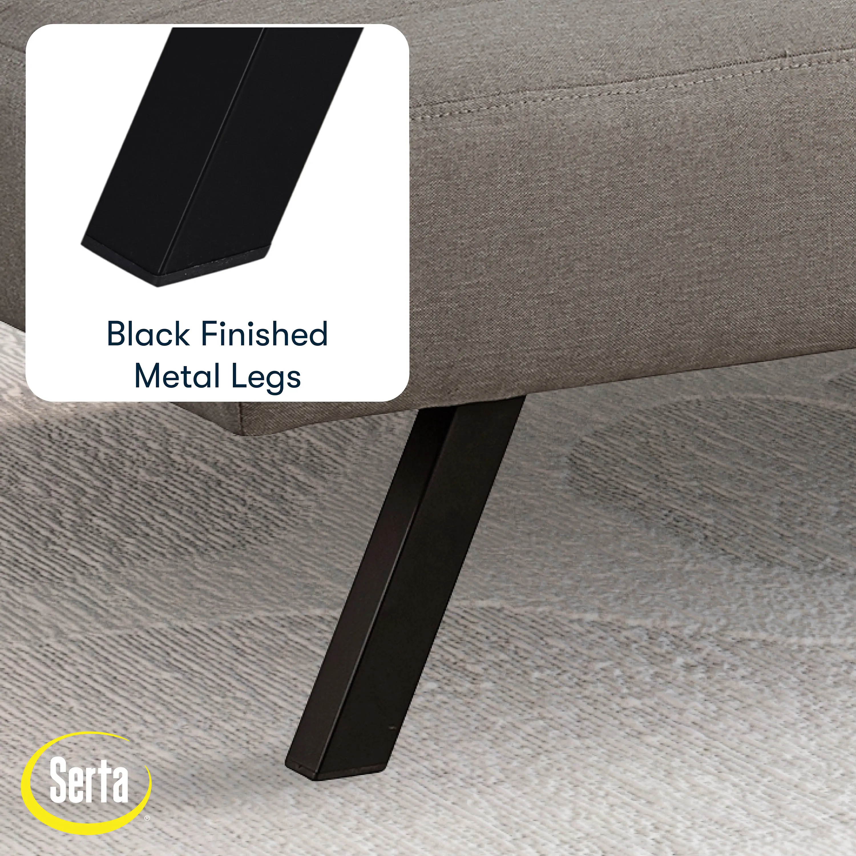123A046TPE Serta Johnson Convertible Taupe Sofa-6