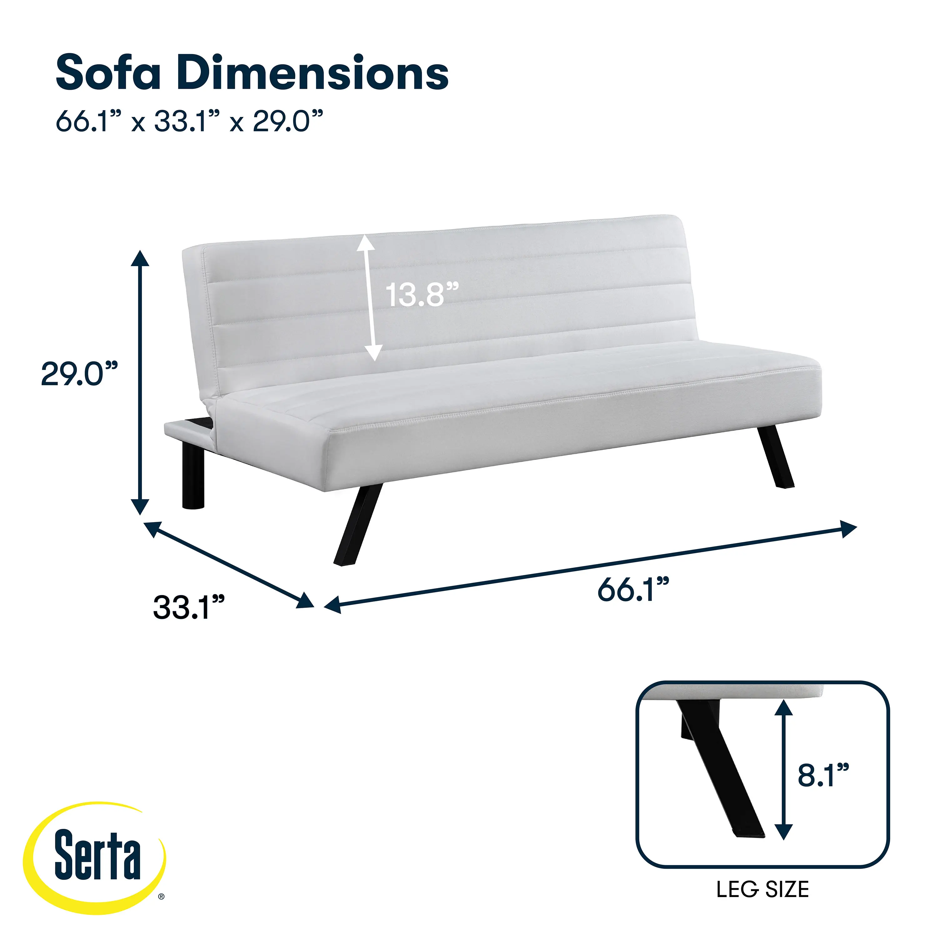 123A046IVO Serta Johnson Ivory Convertible Sleeper Sofa-17