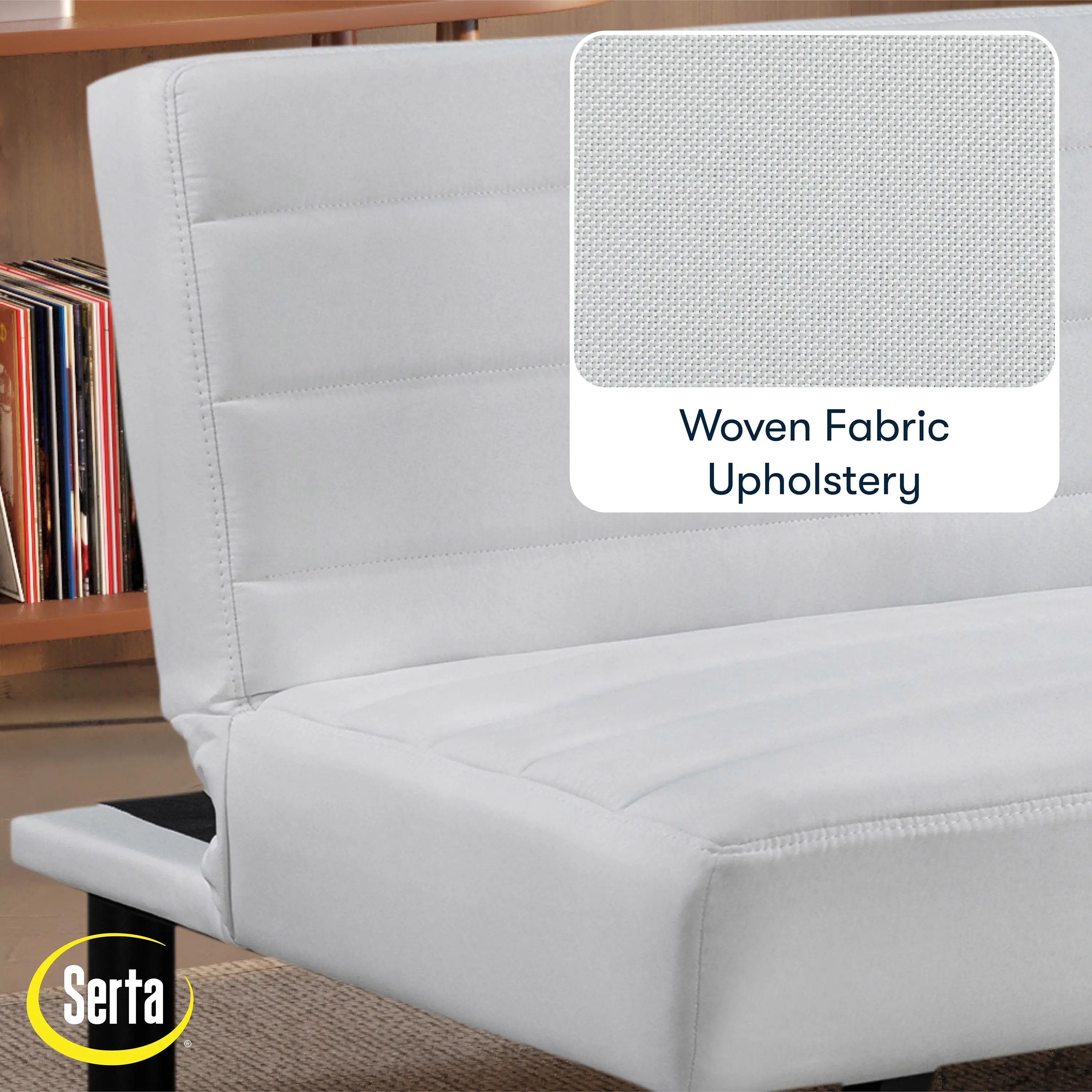 123A046IVO Serta Johnson Ivory Convertible Sleeper Sofa-5