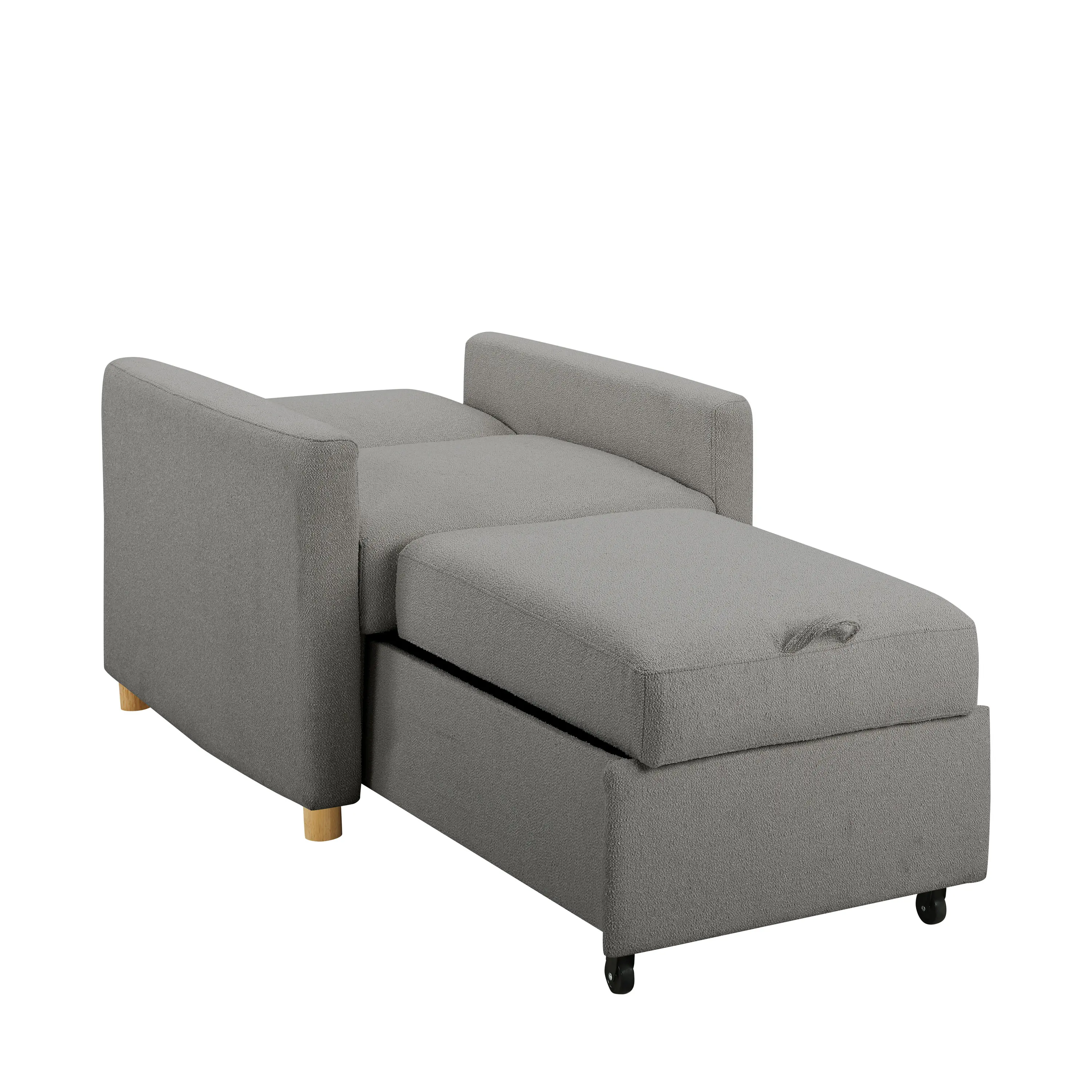 111A007GRY Serta Isla Gray Boucle Convertible Accent Chair-10