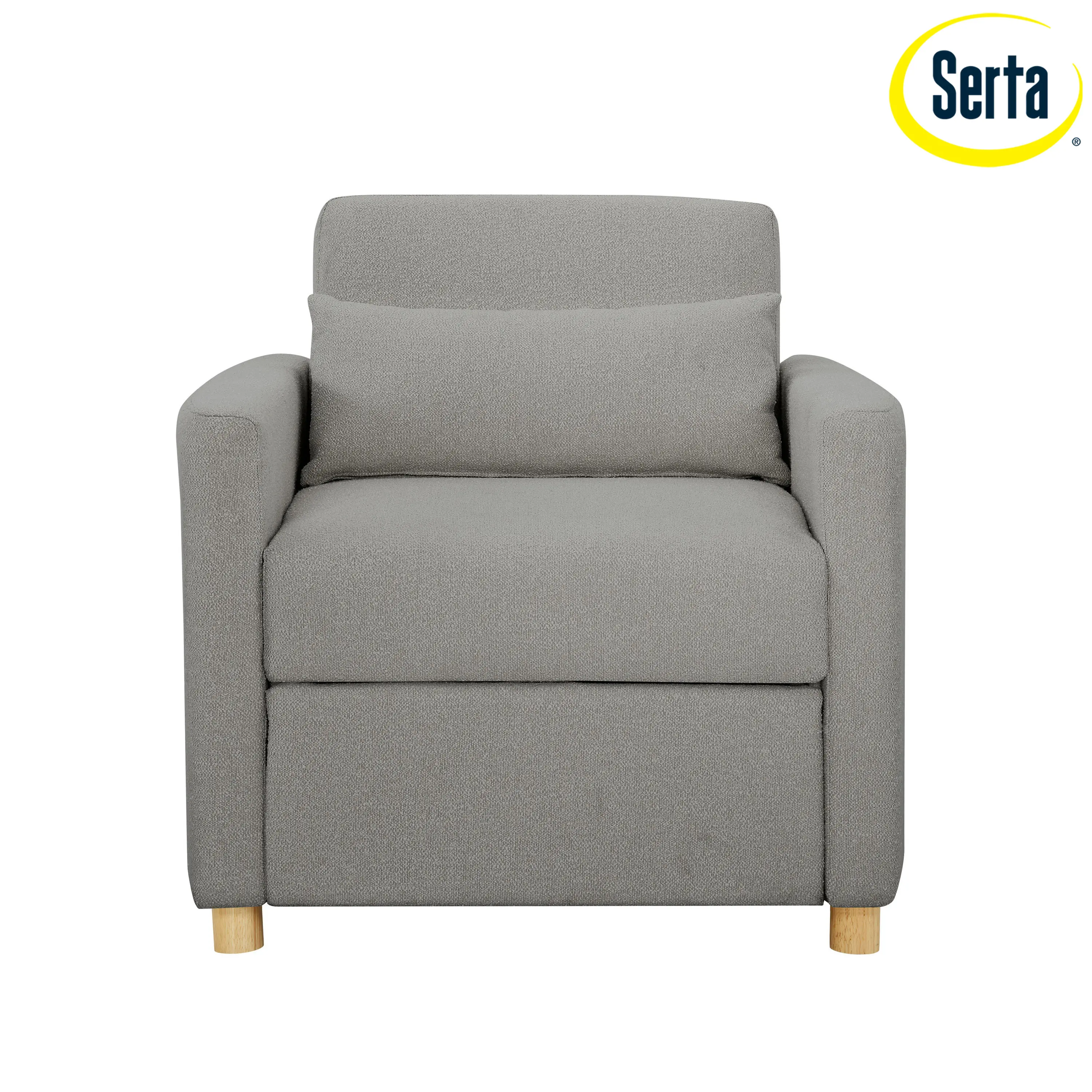 111A007GRY Serta Isla Gray Boucle Convertible Accent Chair-6