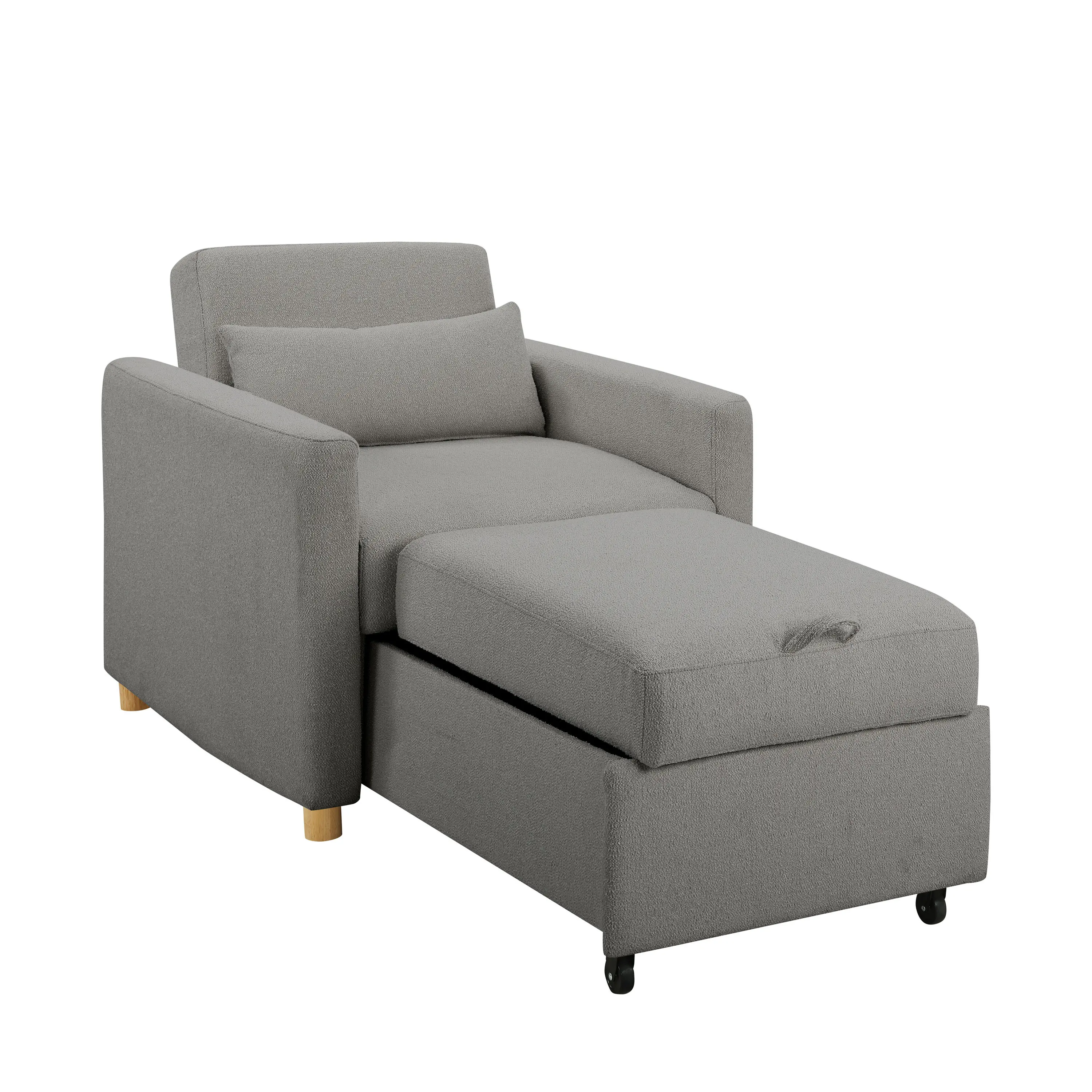 111A007GRY Serta Isla Gray Boucle Convertible Accent Chair-8