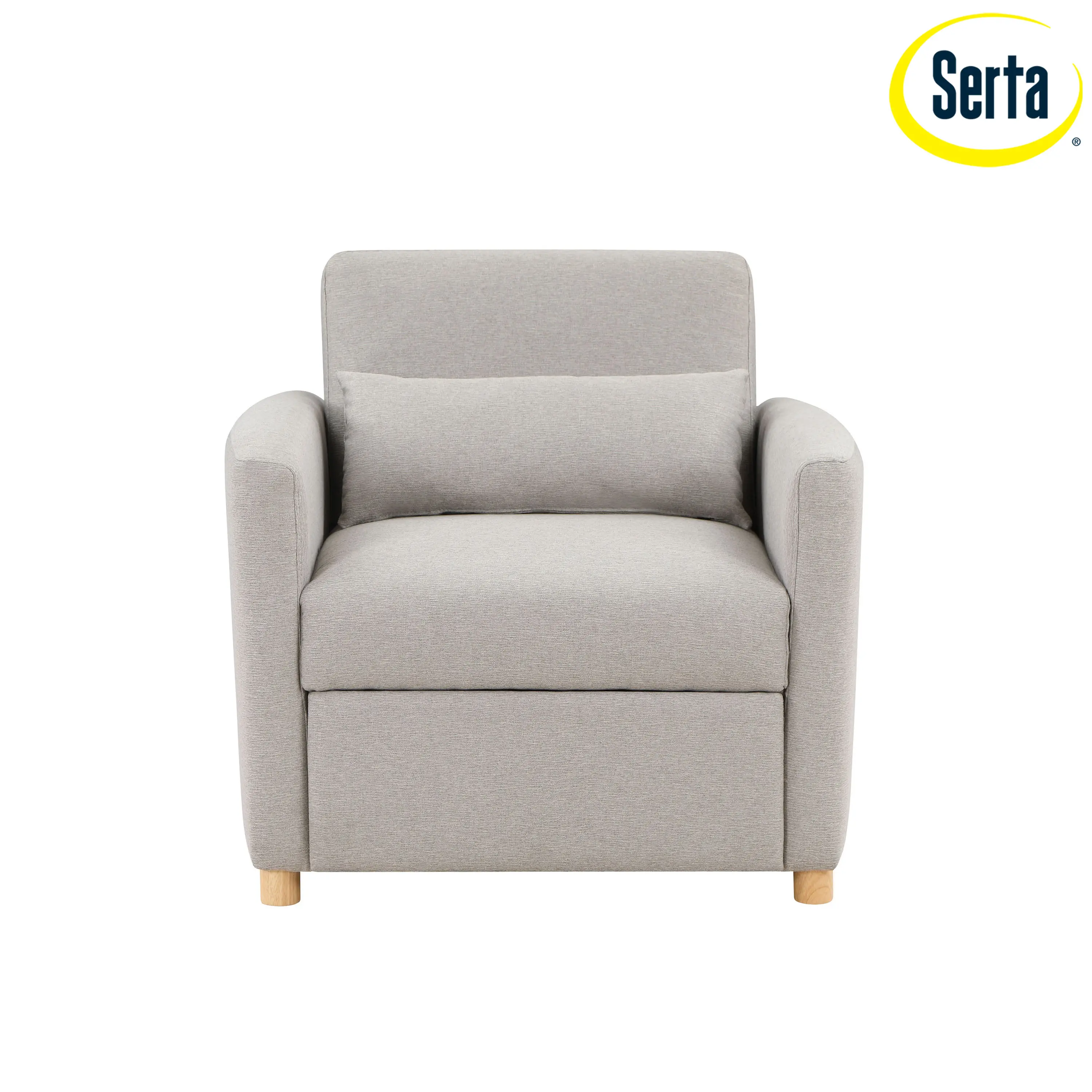 111A007LTG Serta Isla Light Gray Woven Convertible Accent Chair-6