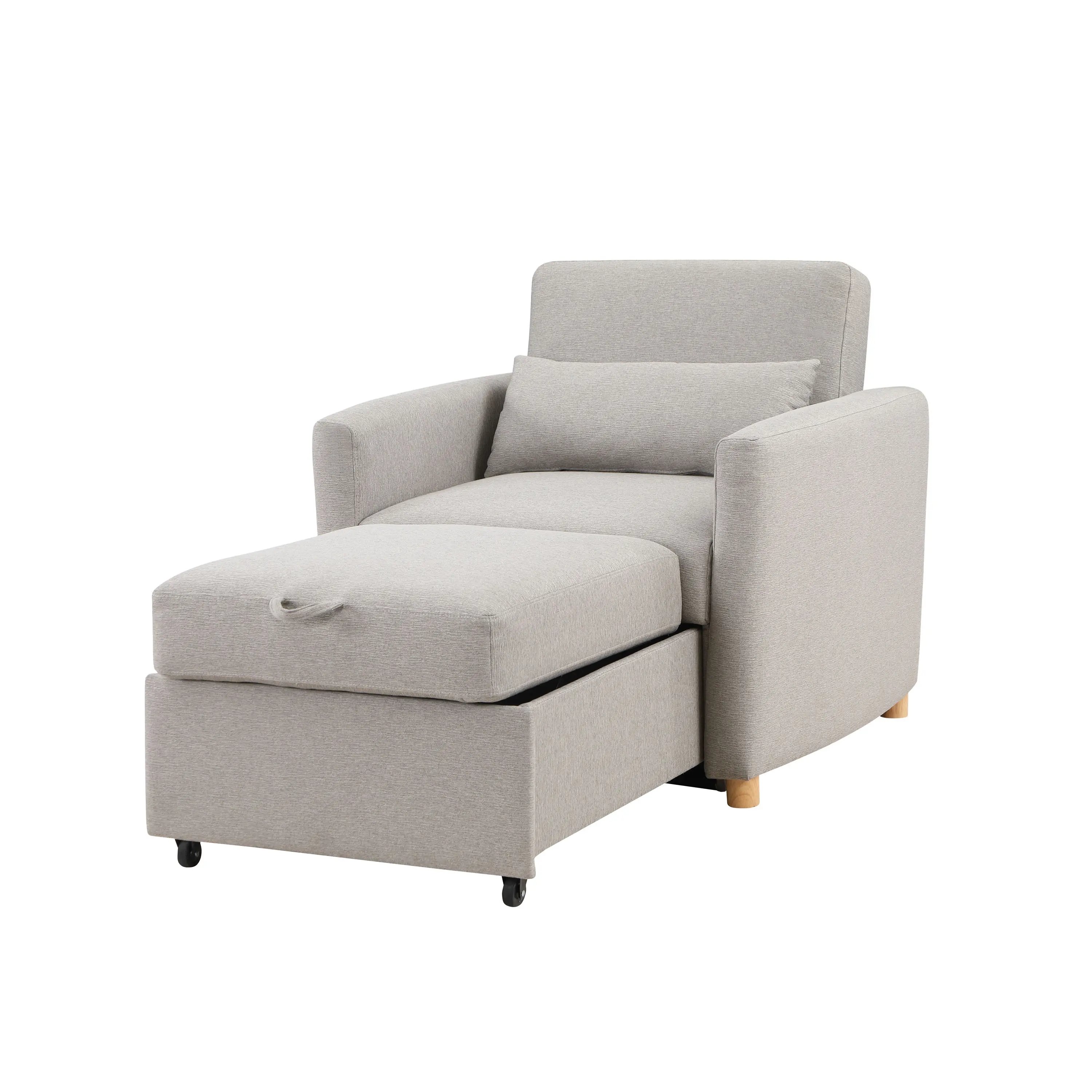 111A007LTG Serta Isla Light Gray Woven Convertible Accent Chair-8