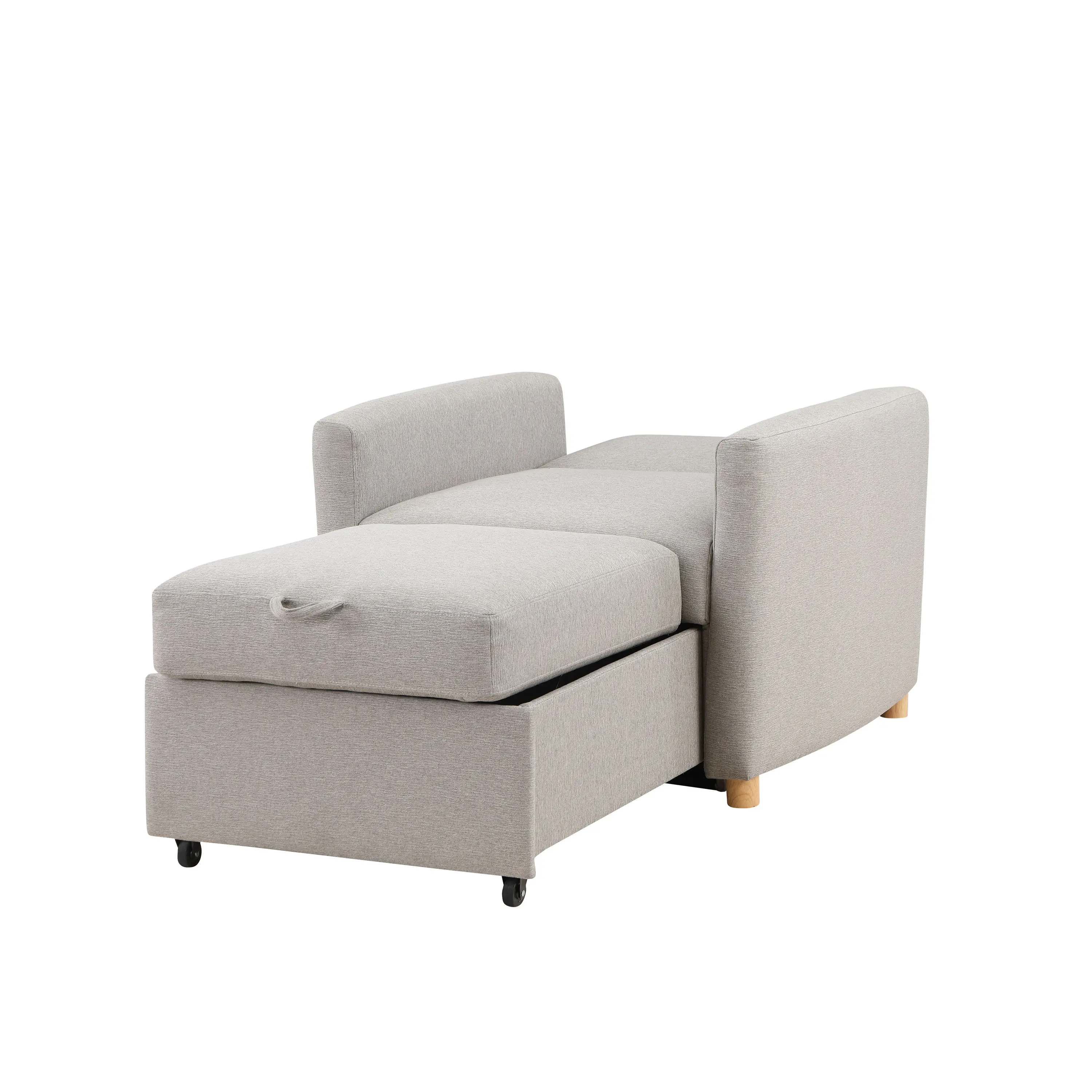 111A007LTG Serta Isla Light Gray Woven Convertible Accent Chair-9