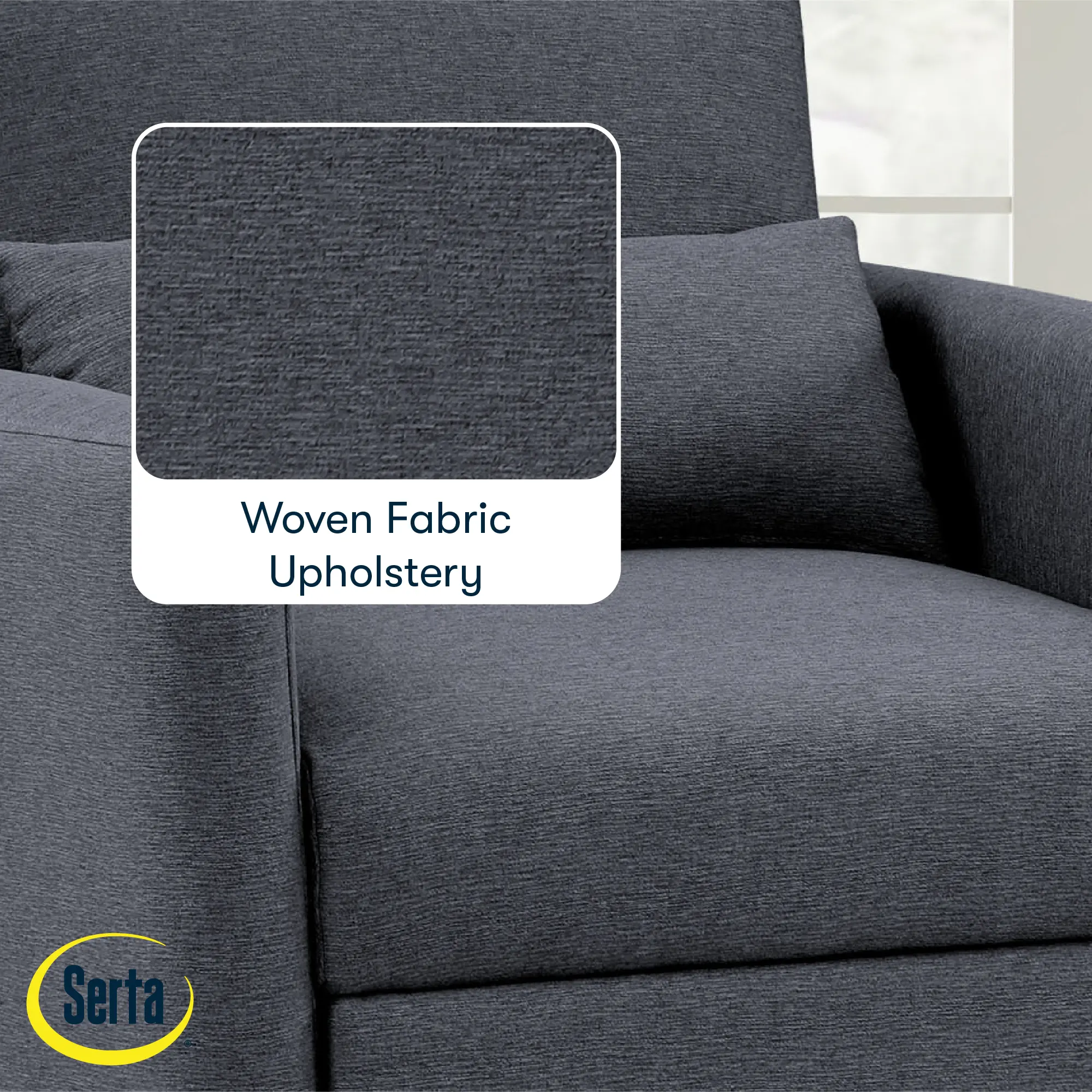 111A007NVY Serta Isla Navy Blue Woven Convertible Accent Chair-4