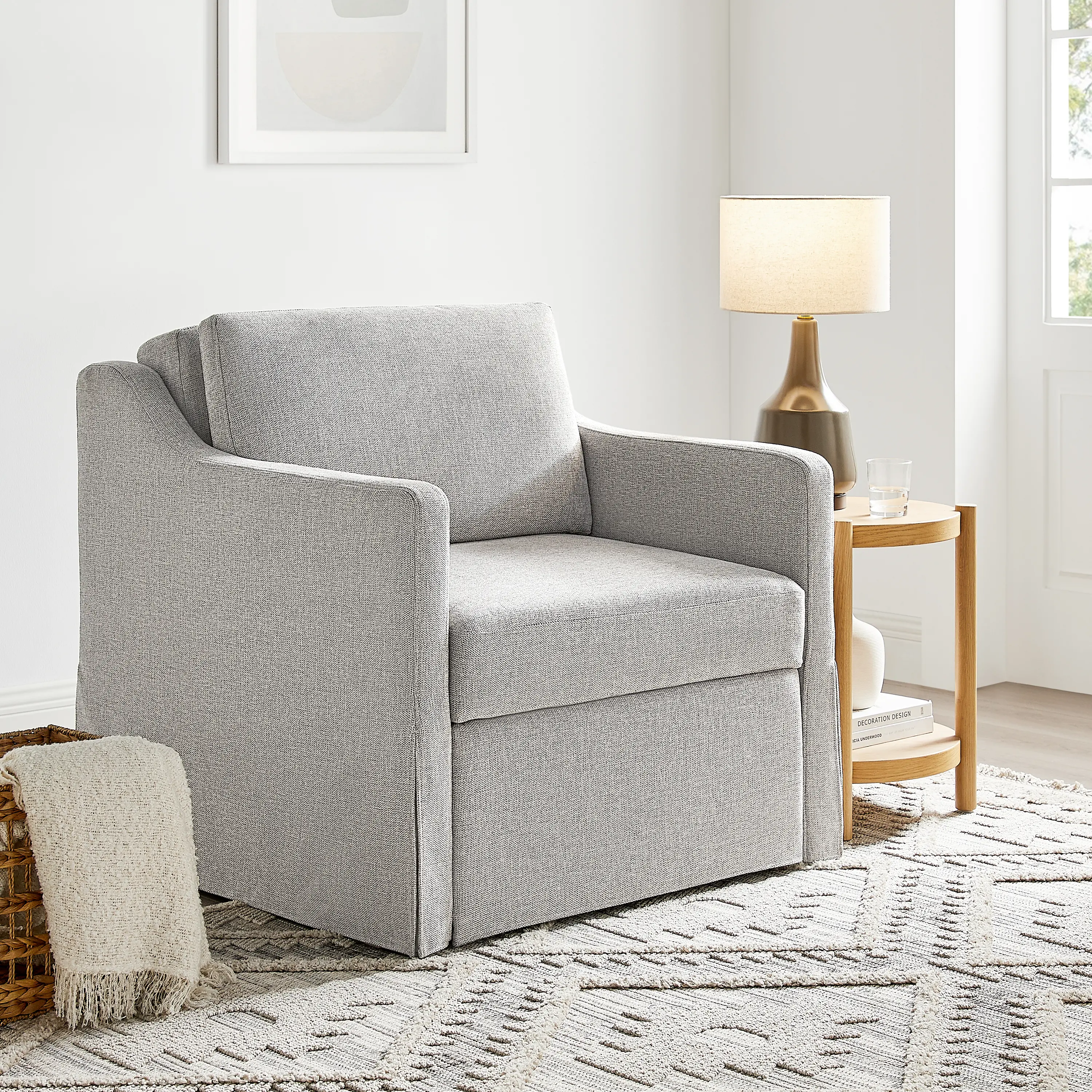 111A012LIN Serta Christopher Gray Convertible Sleeper Chair-1