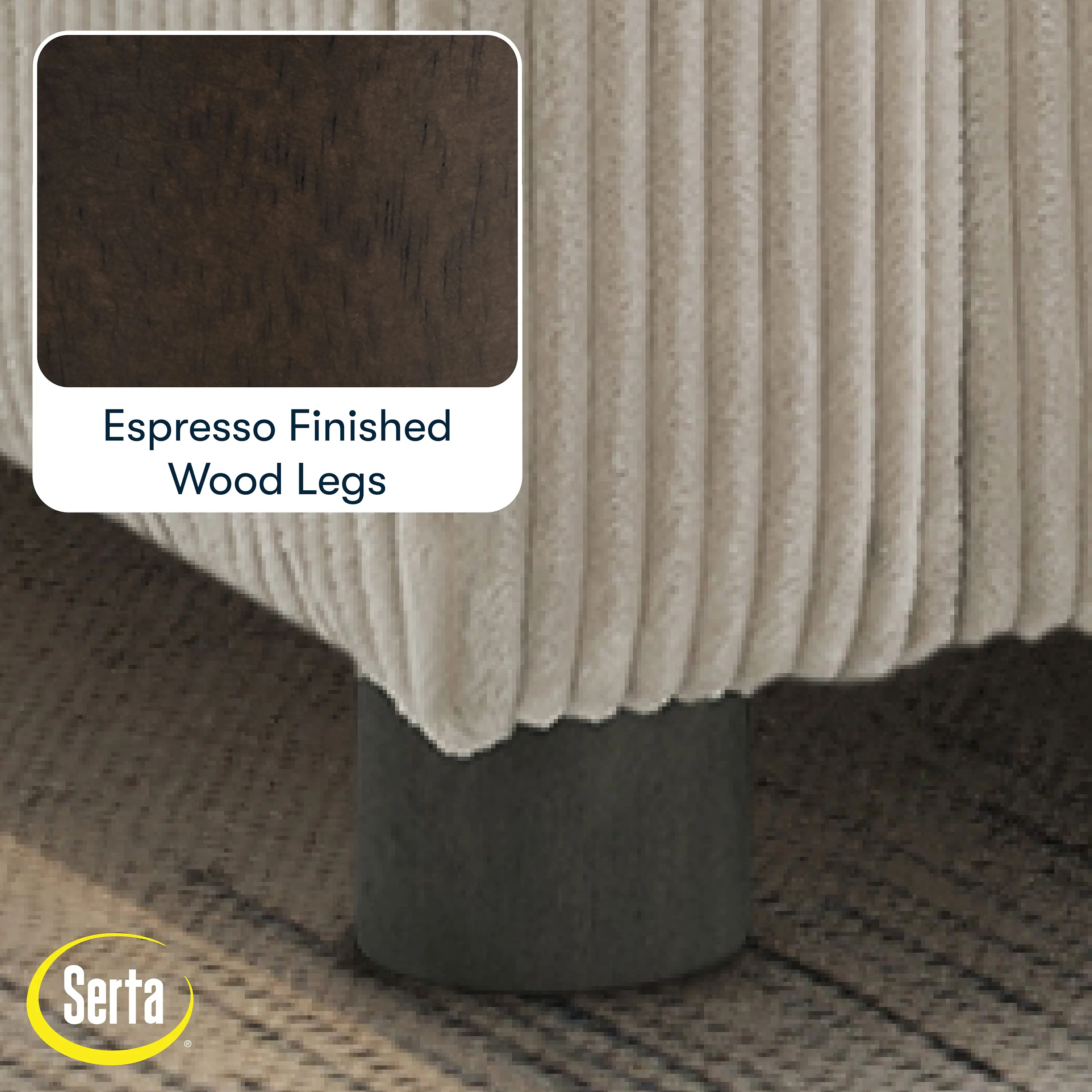 114A064BGE Serta Lindzee Beige Loveseat Pull-Out Sleeper-5