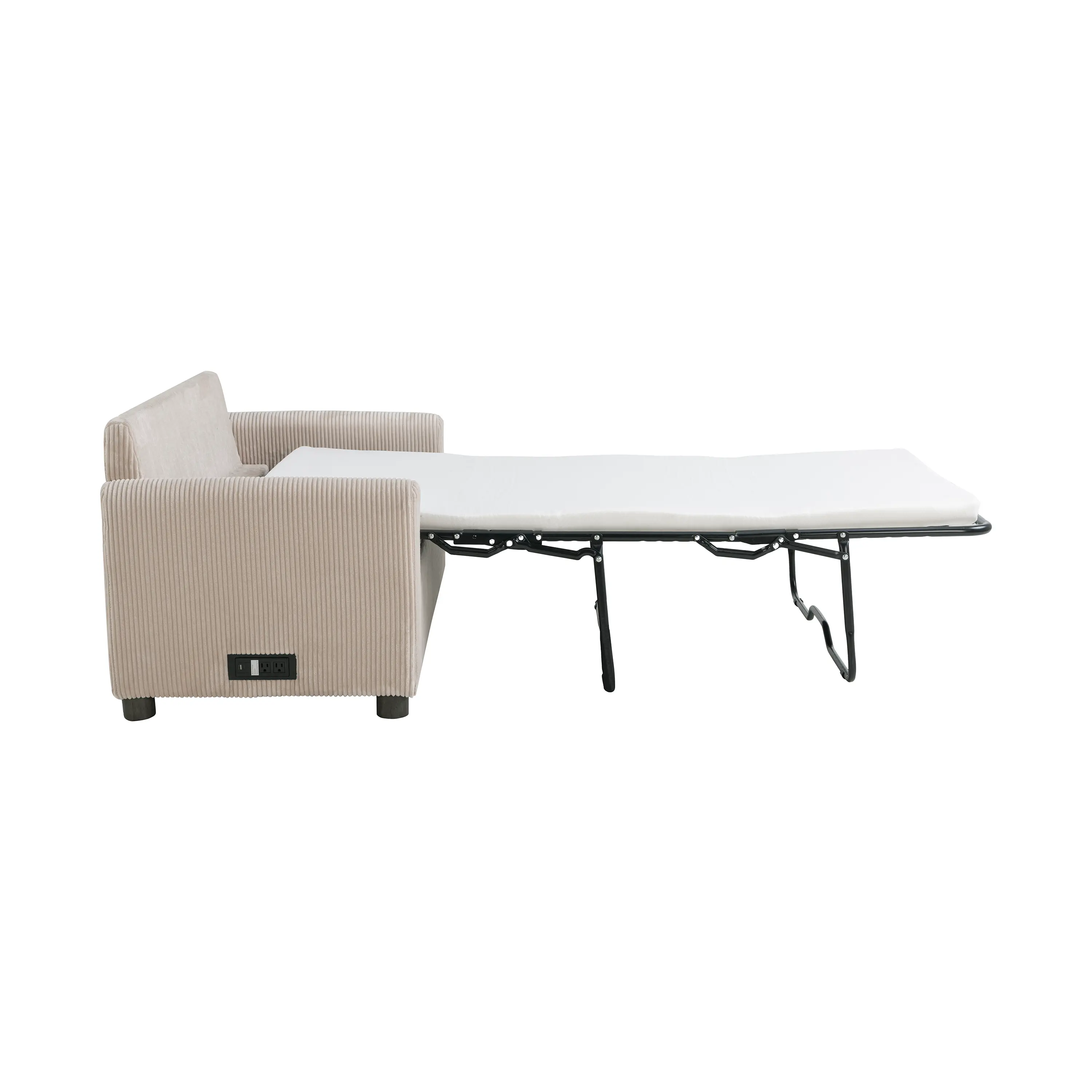114A064BGE Serta Lindzee Beige Loveseat Pull-Out Sleeper-9