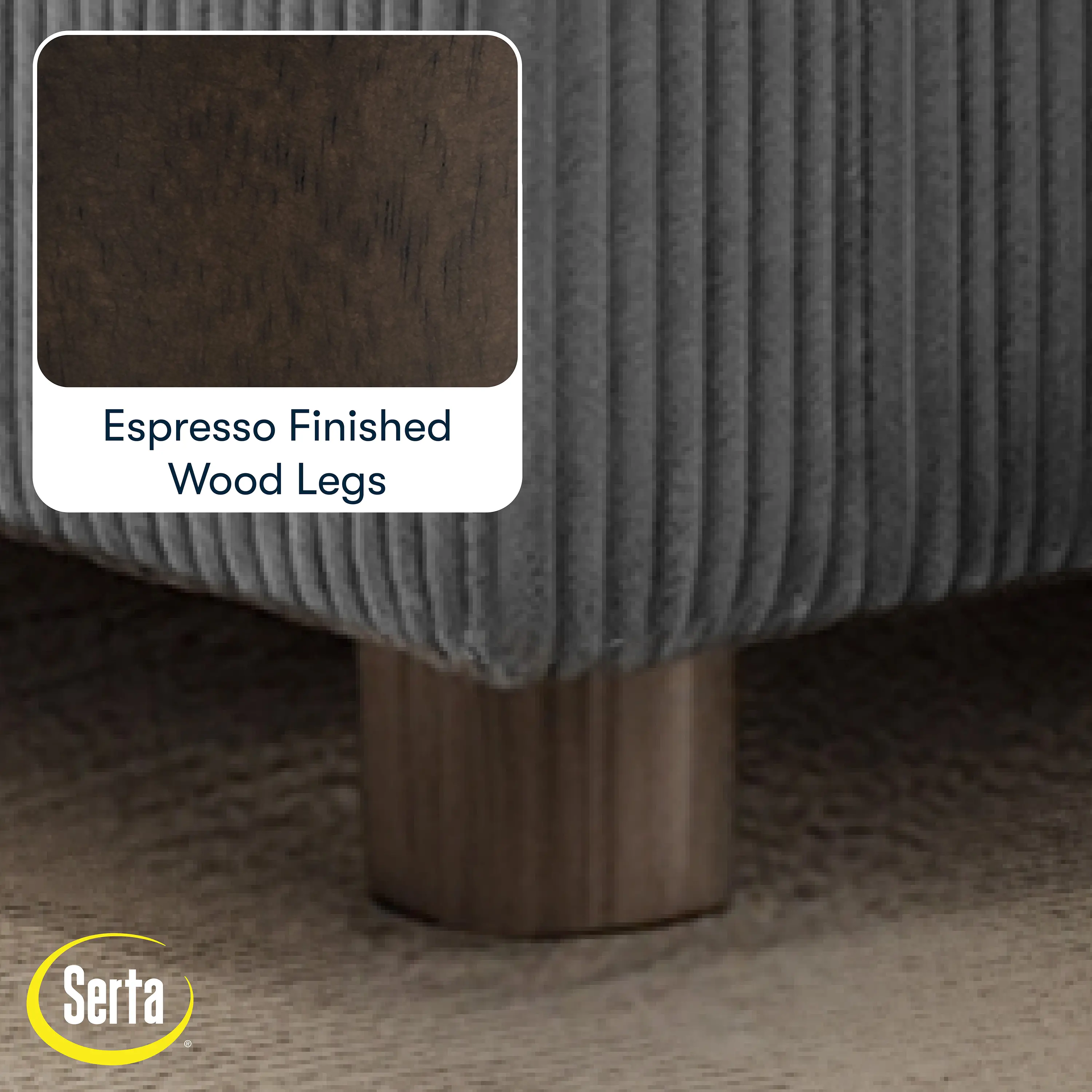 114A064GRY Serta Lindzee Gray Loveseat Pull-Out Sleeper-5