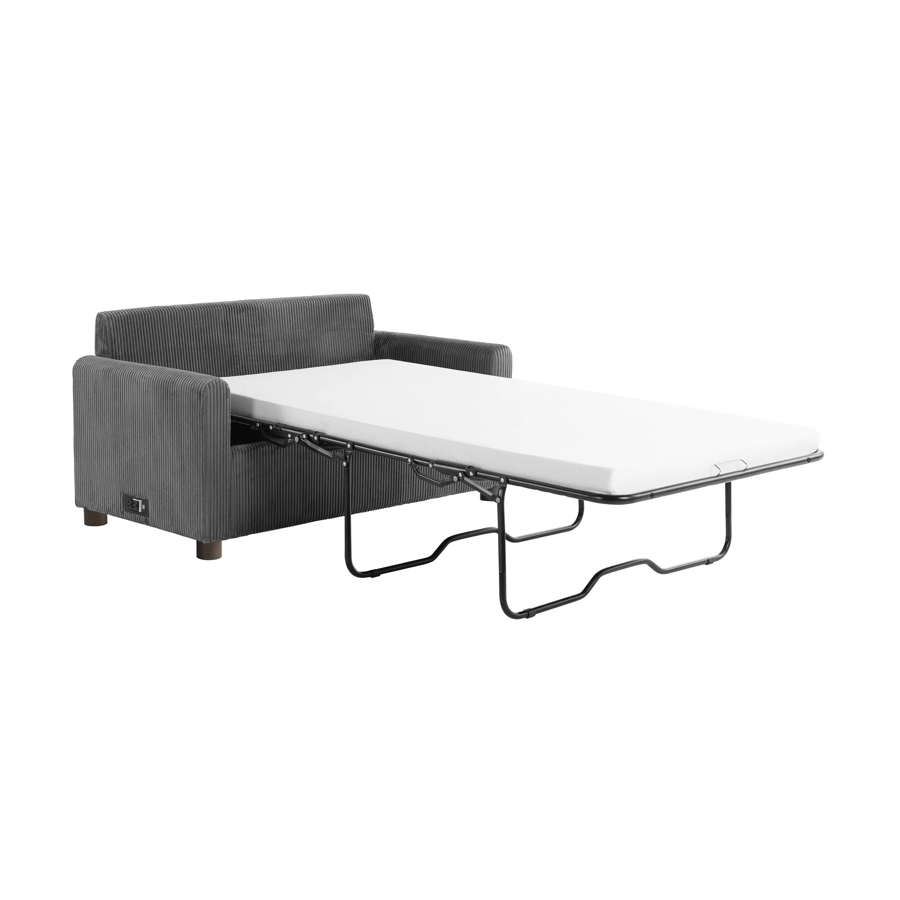 114A064GRY Serta Lindzee Gray Loveseat Pull-Out Sleeper-8