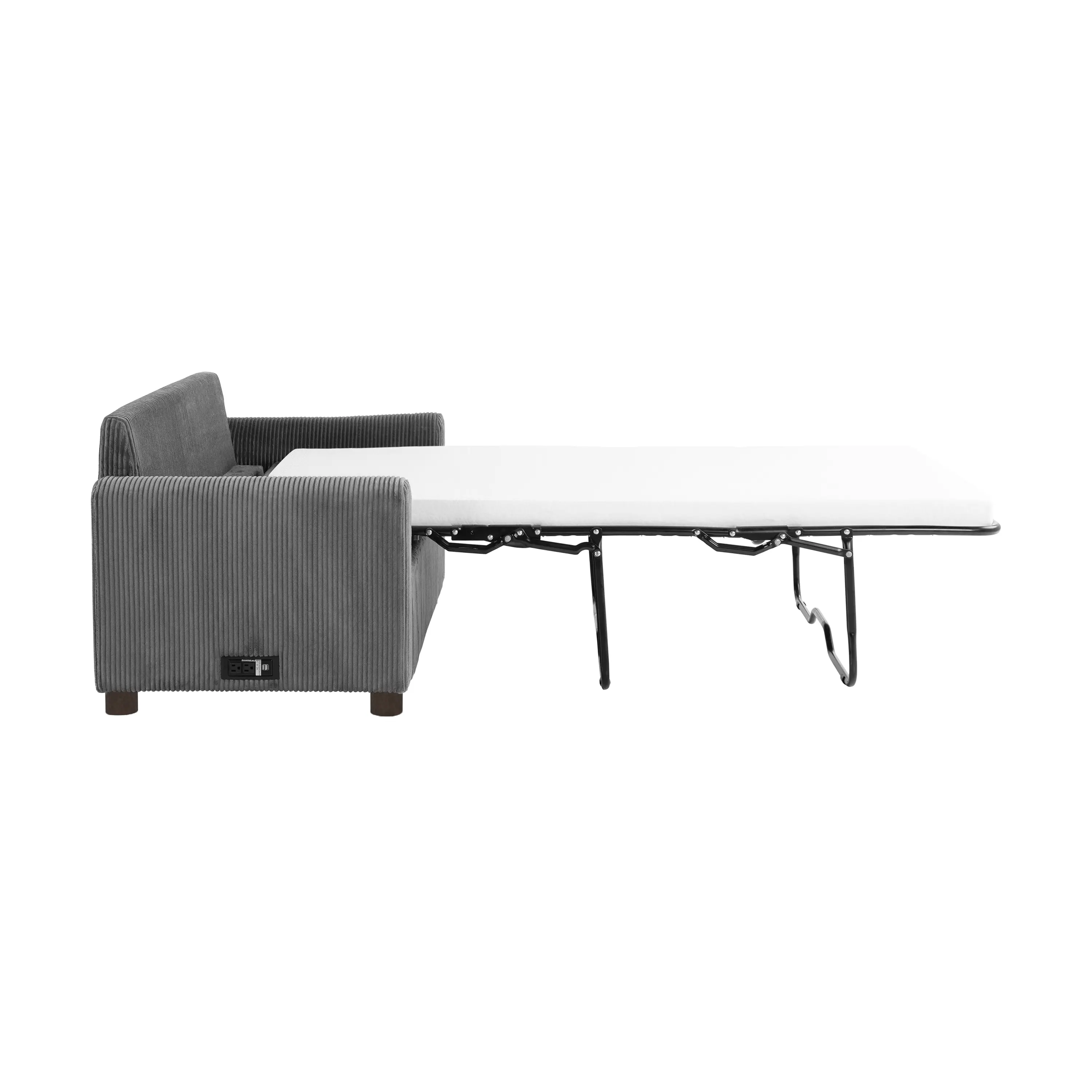 114A064GRY Serta Lindzee Gray Loveseat Pull-Out Sleeper-9