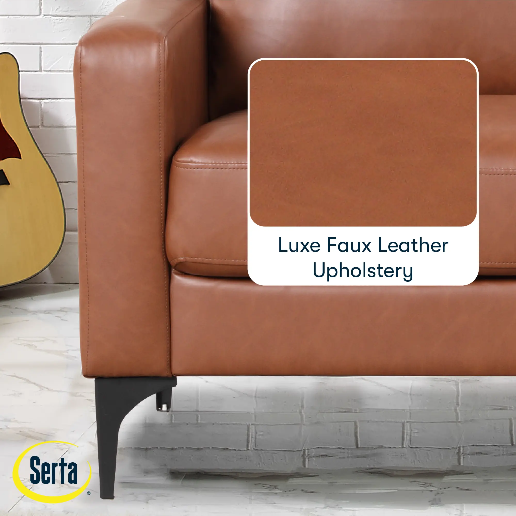 132A013BRN Serta Finneas Brown Loveseat-4