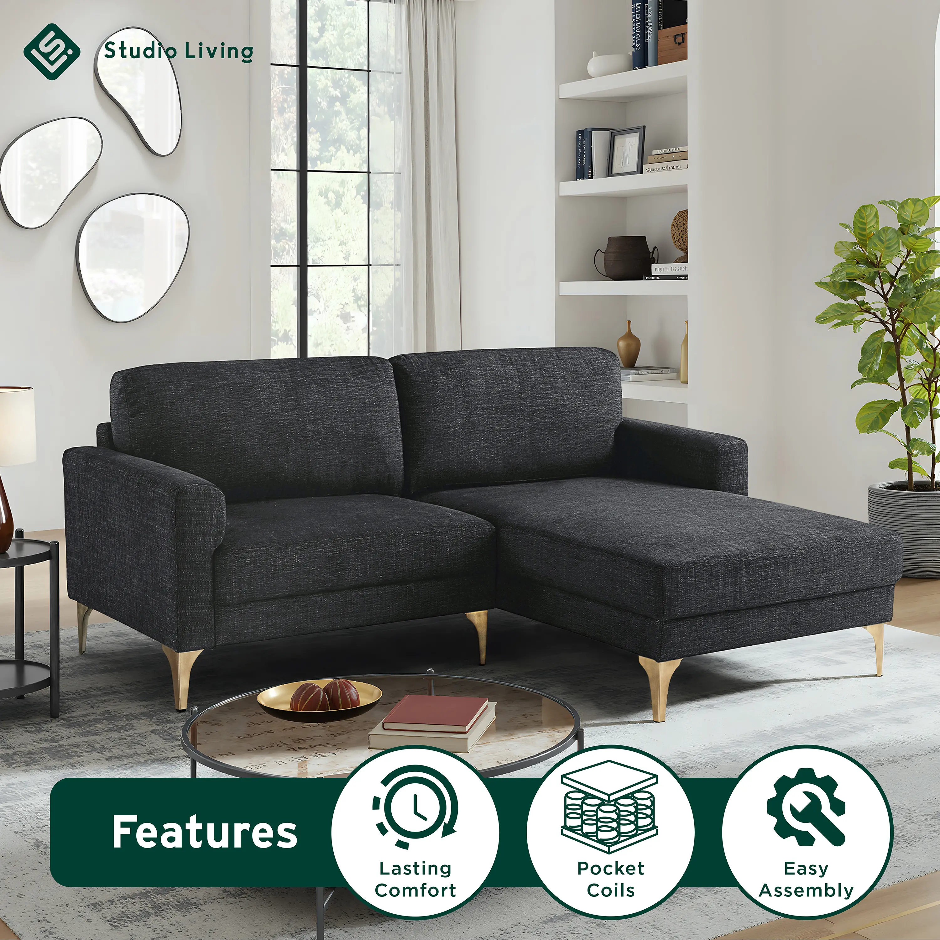 139A016BLK-SET Marta Black Sectional Sofa-2
