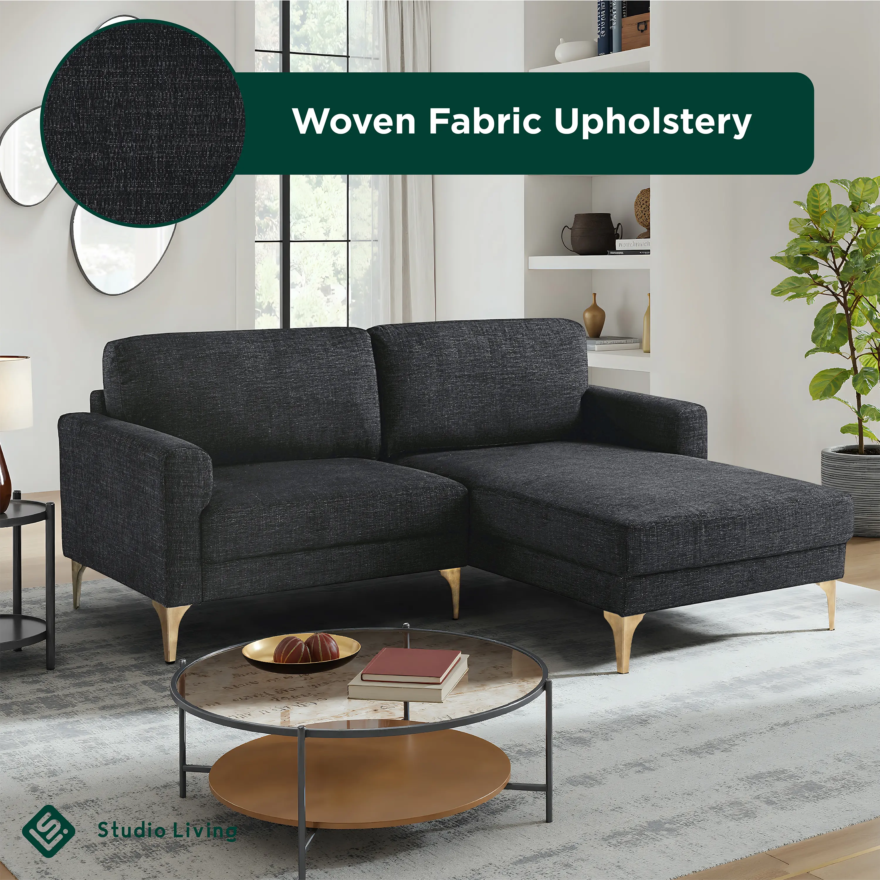 139A016BLK-SET Marta Black Sectional Sofa-3