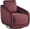 171A037PLM Eliza Plum Velvet Swivel Accent Chair