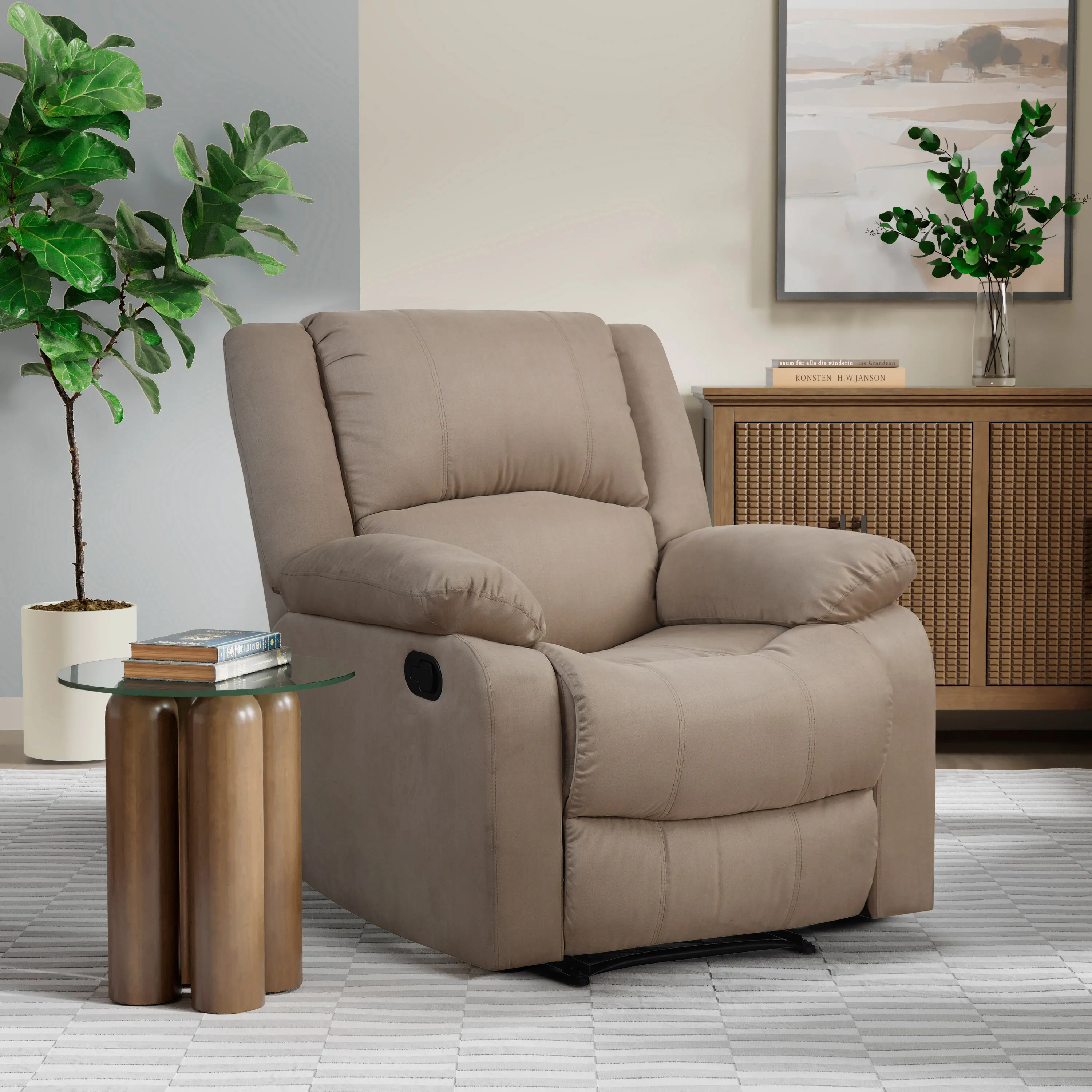 RR-PRK1CM2022 Kenneth Beige Reclining Lounger-1