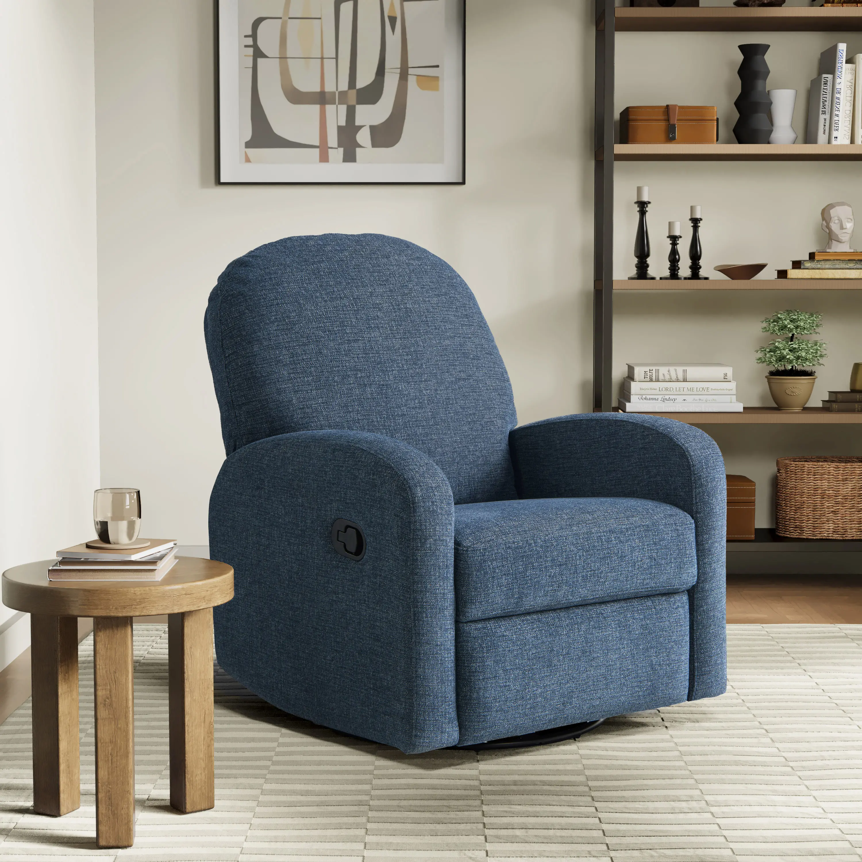 231A011BLU Sabrina Blue Swivel Rocker Recliner-1
