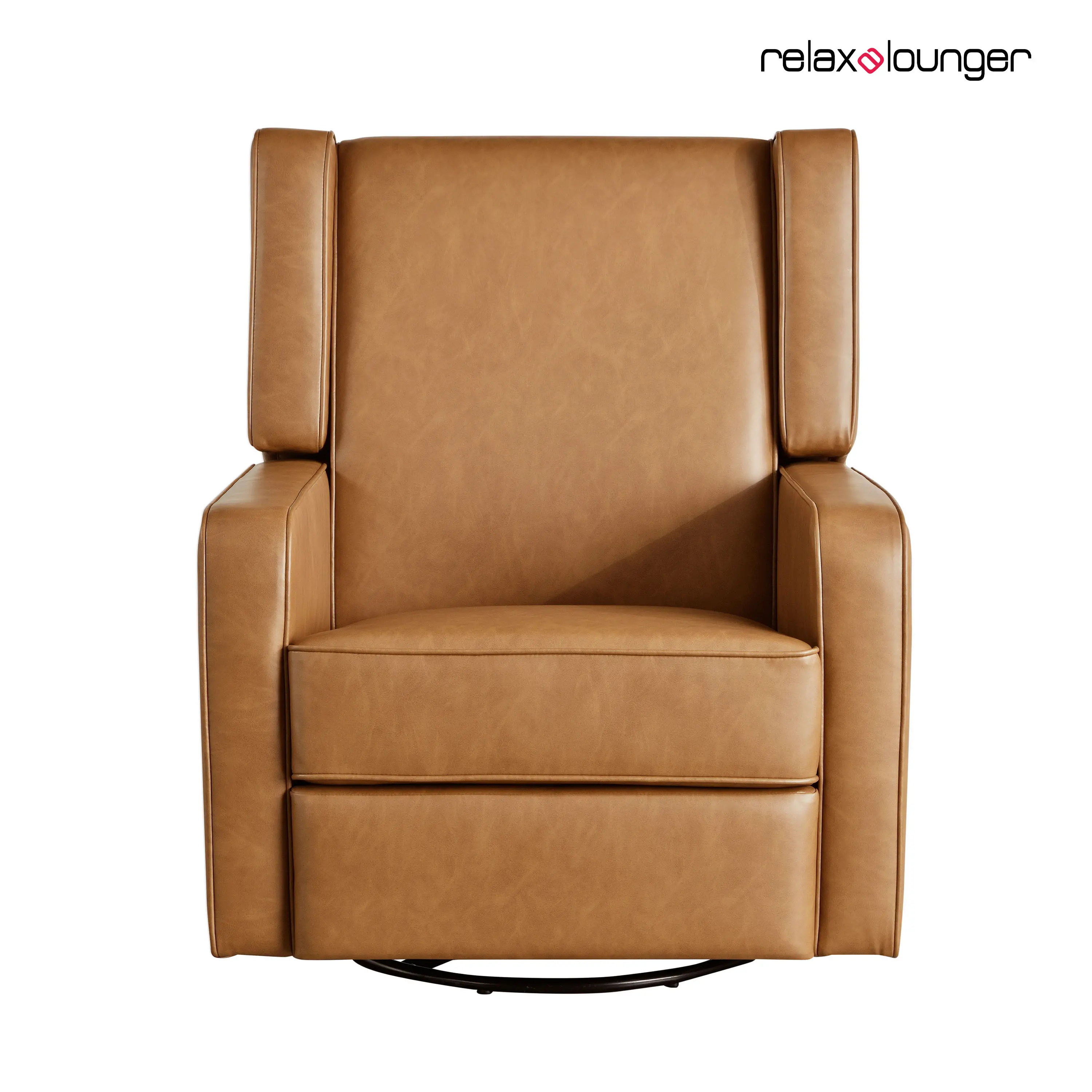 231A009CAR Collins Camel Brown Swivel Rocker Recliner-2