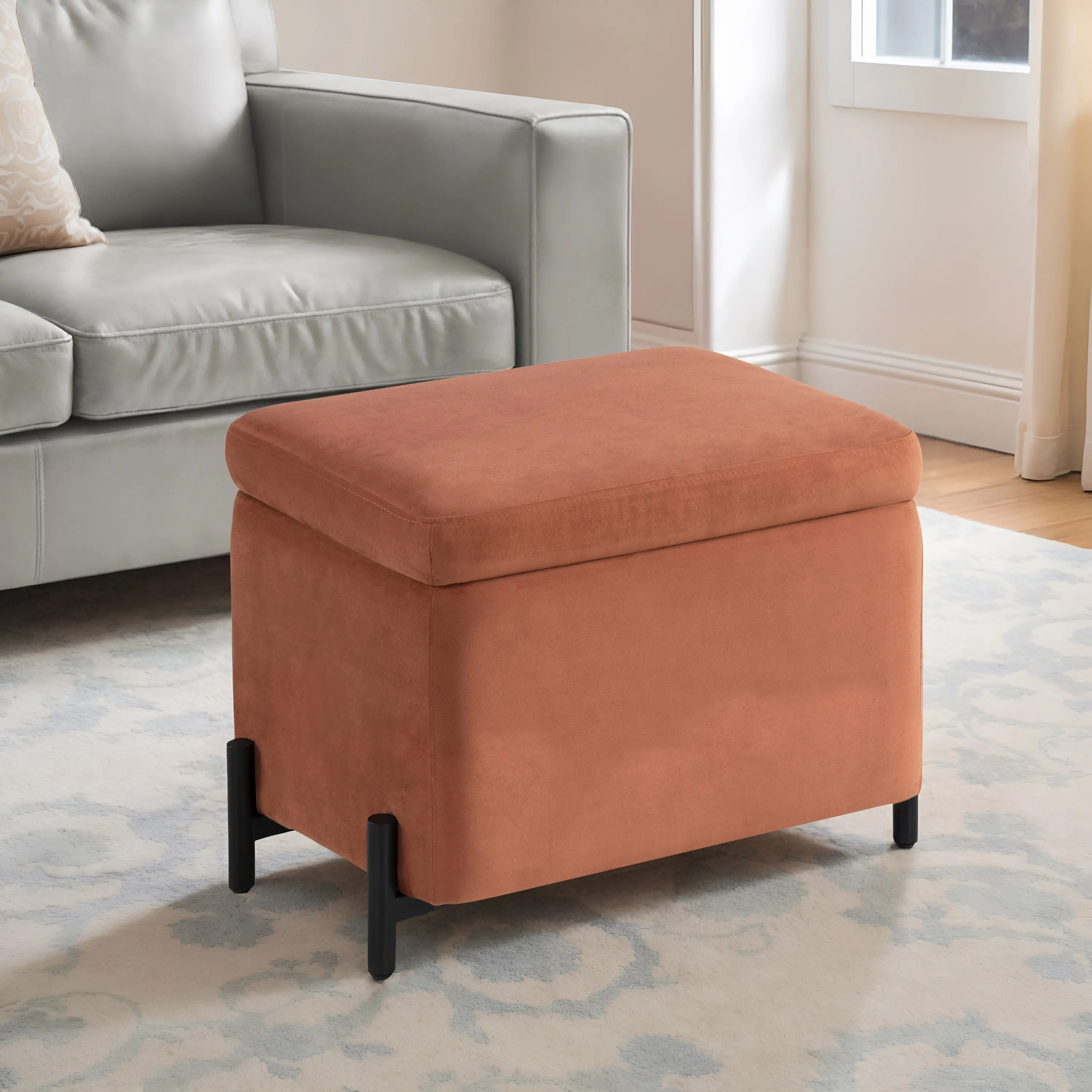 517A007RST Kenai Rust Orange Storage Ottoman-1