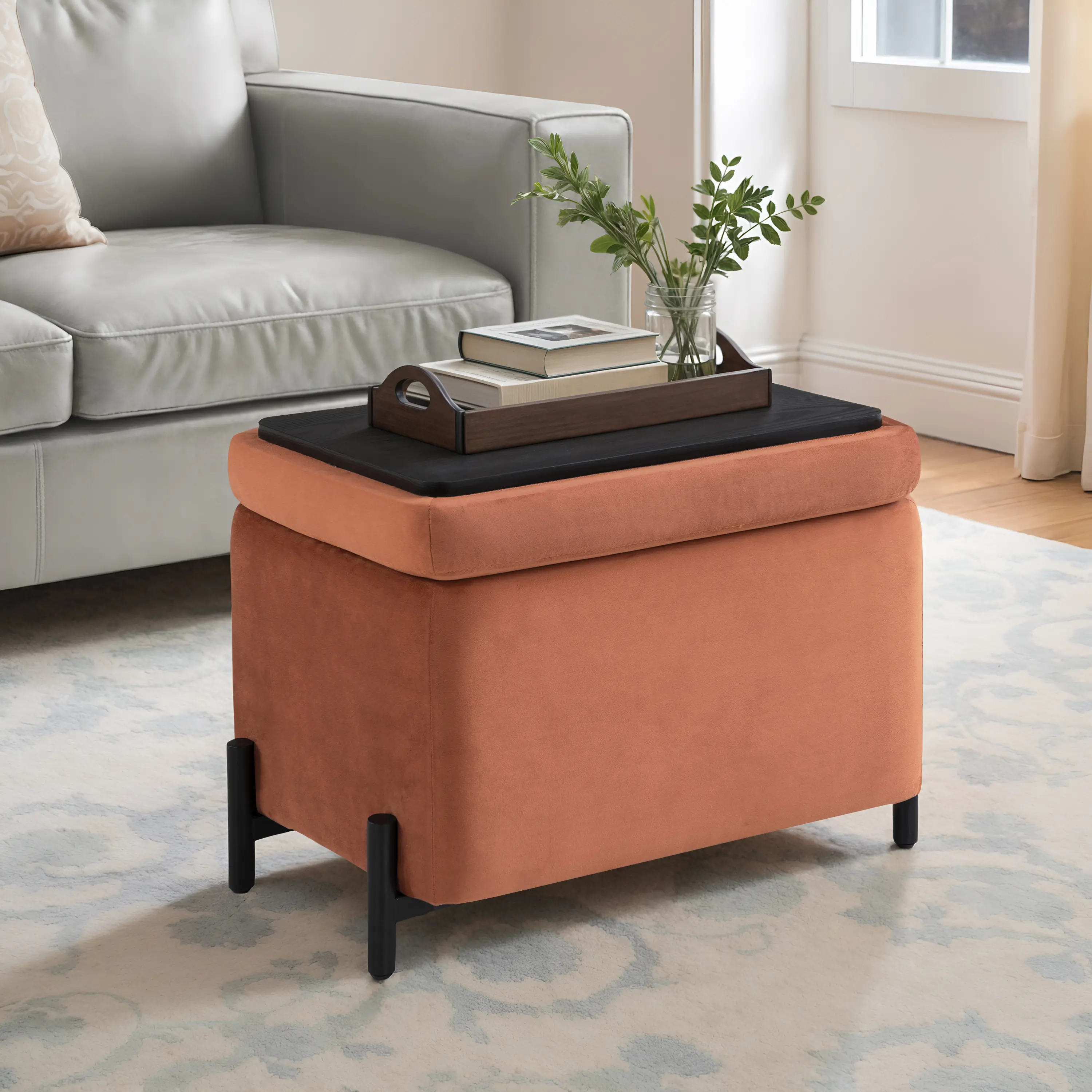 517A007RST Kenai Rust Orange Storage Ottoman-5
